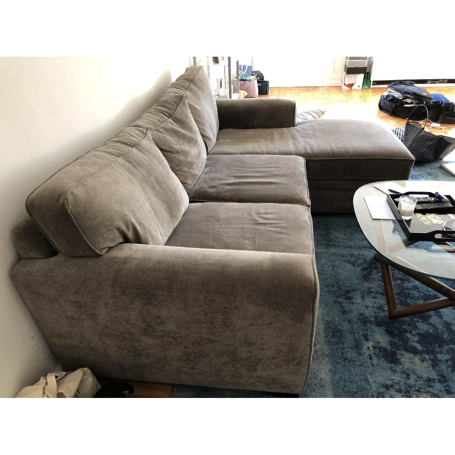 Raymour & Flanigan Artemis II Grey Sectional Sofa w/ Chaise - image-3