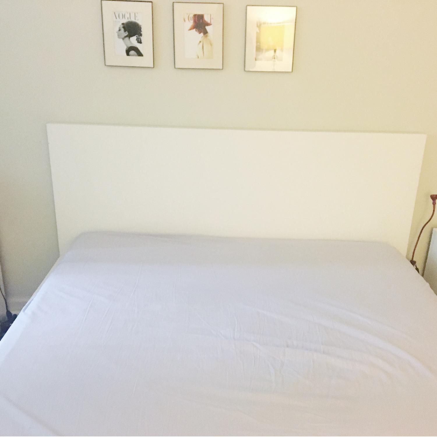 Ikea Malm Queen Size Bed Frame w/ 4 Storage Boxes - image-3