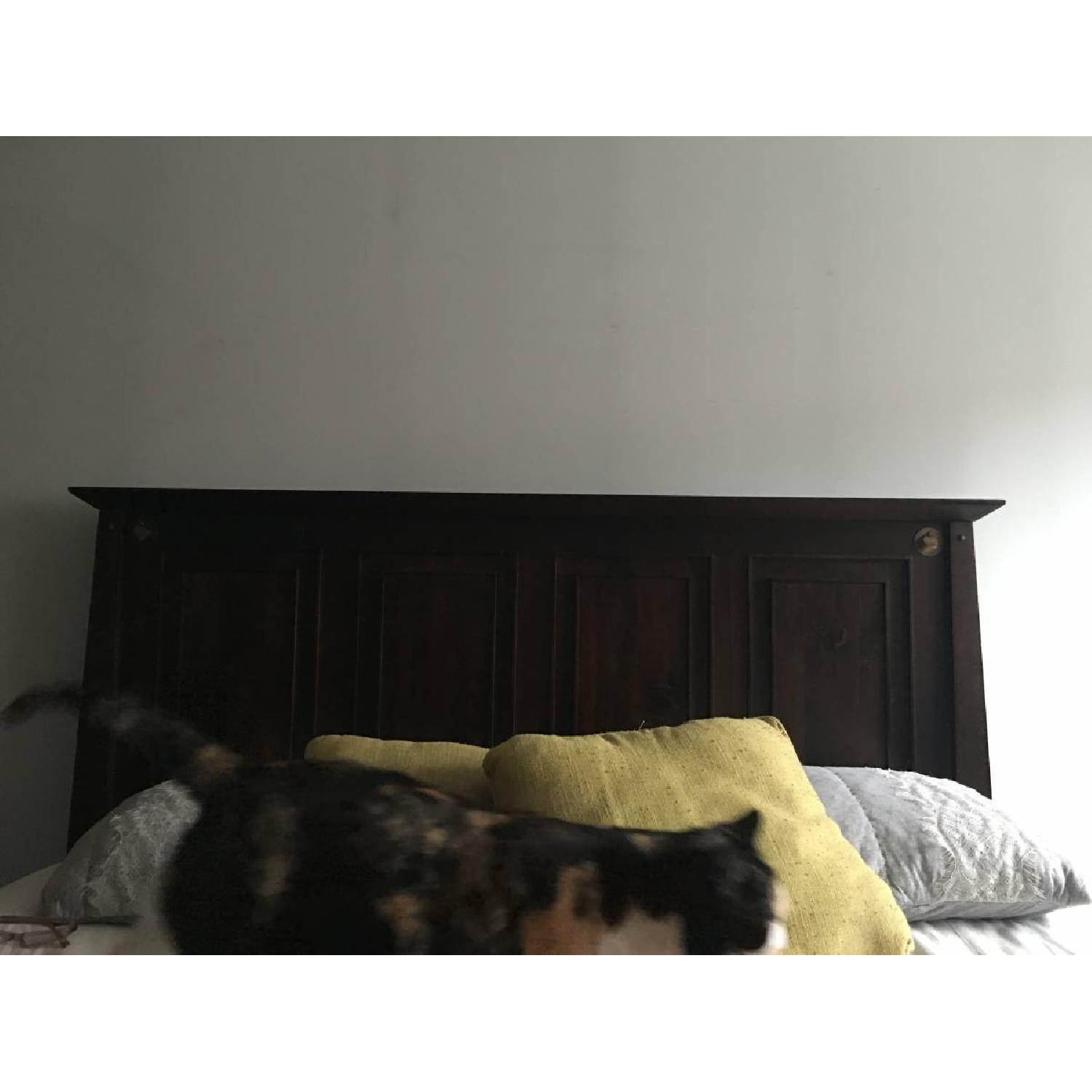 Pier 1 Asian-Style Espresso Wood Queen Headboard - image-1