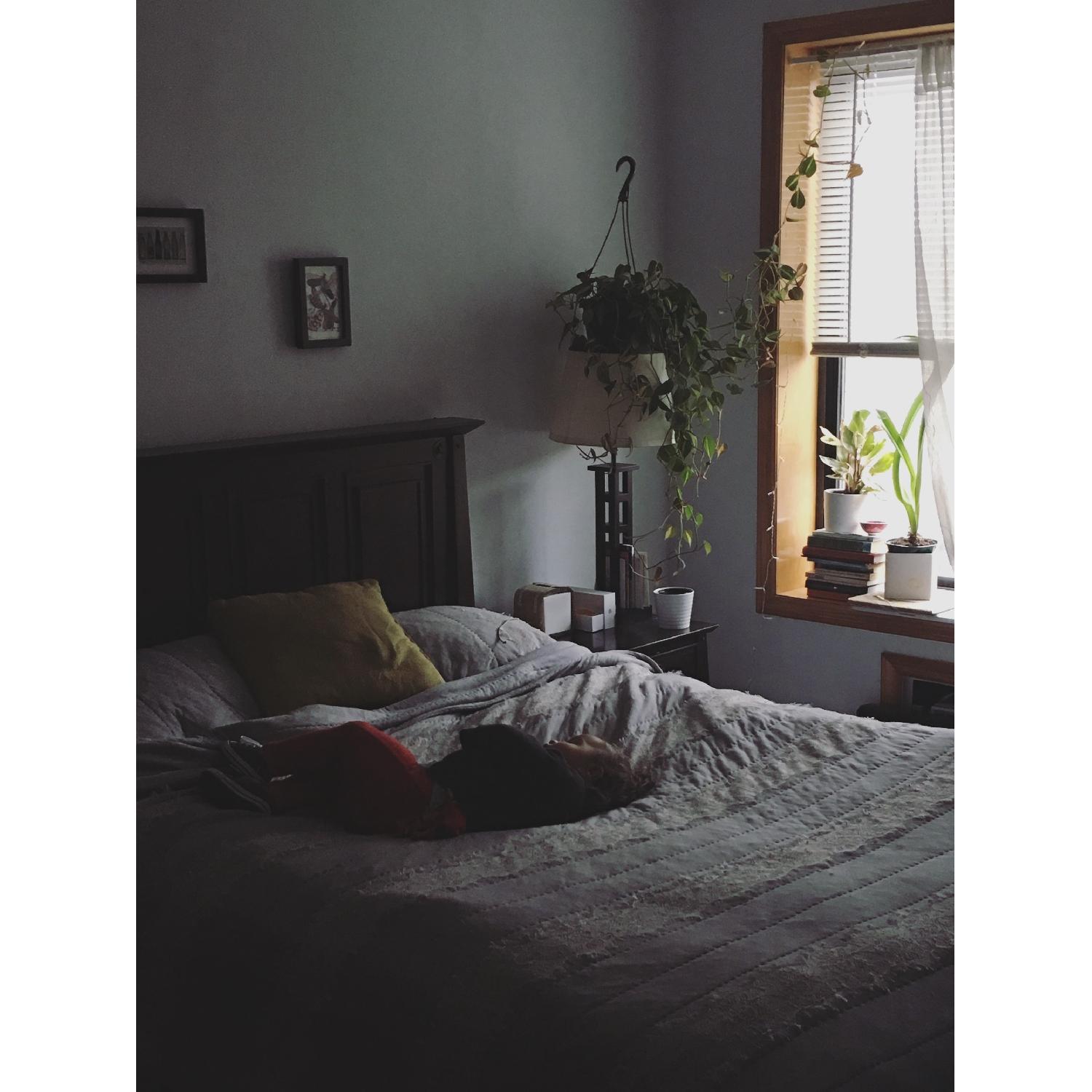 Pier 1 Asian-Style Espresso Wood Queen Headboard - image-2