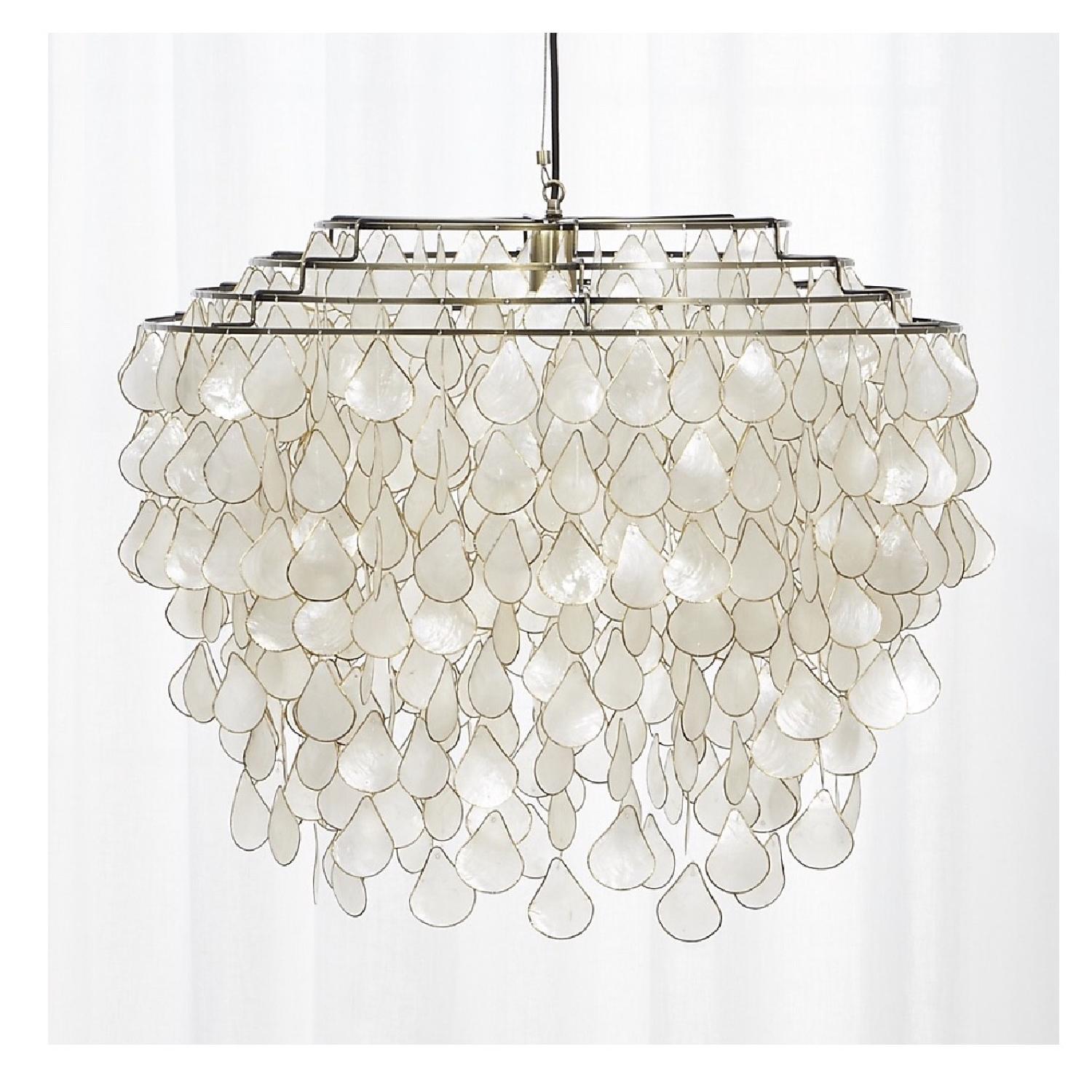 CB2 Teardrops Capiz Chandelier - image-1