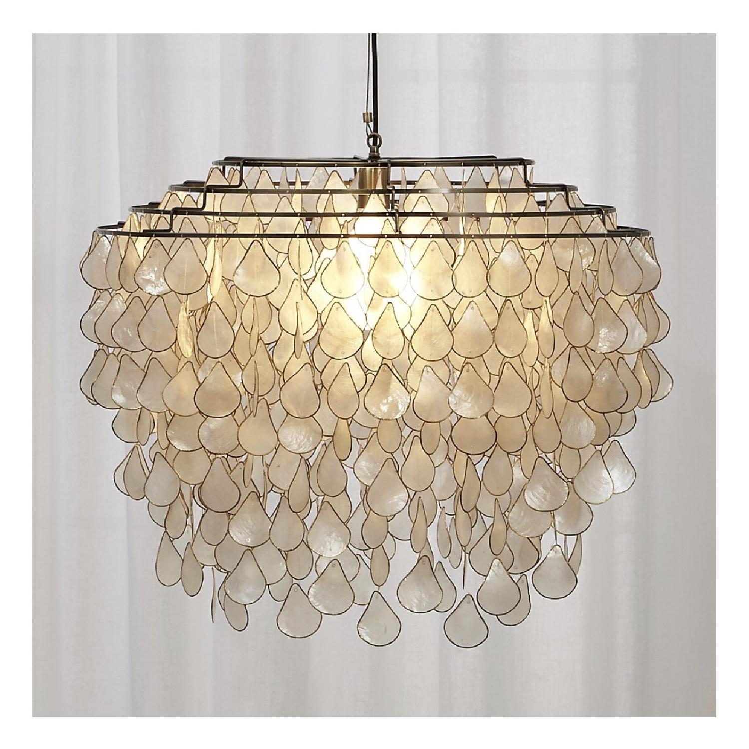 CB2 Teardrops Capiz Chandelier - image-2