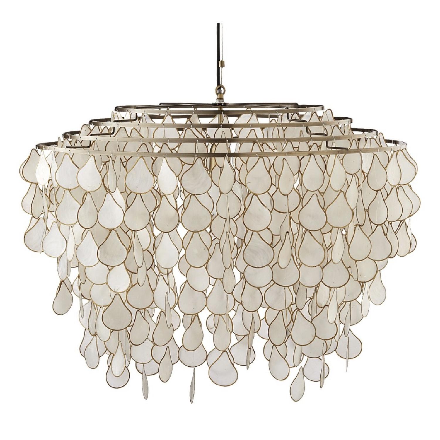 CB2 Teardrops Capiz Chandelier - image-9