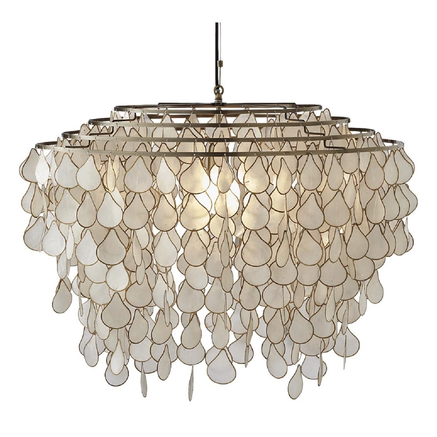 CB2 Teardrops Capiz Chandelier - image-10