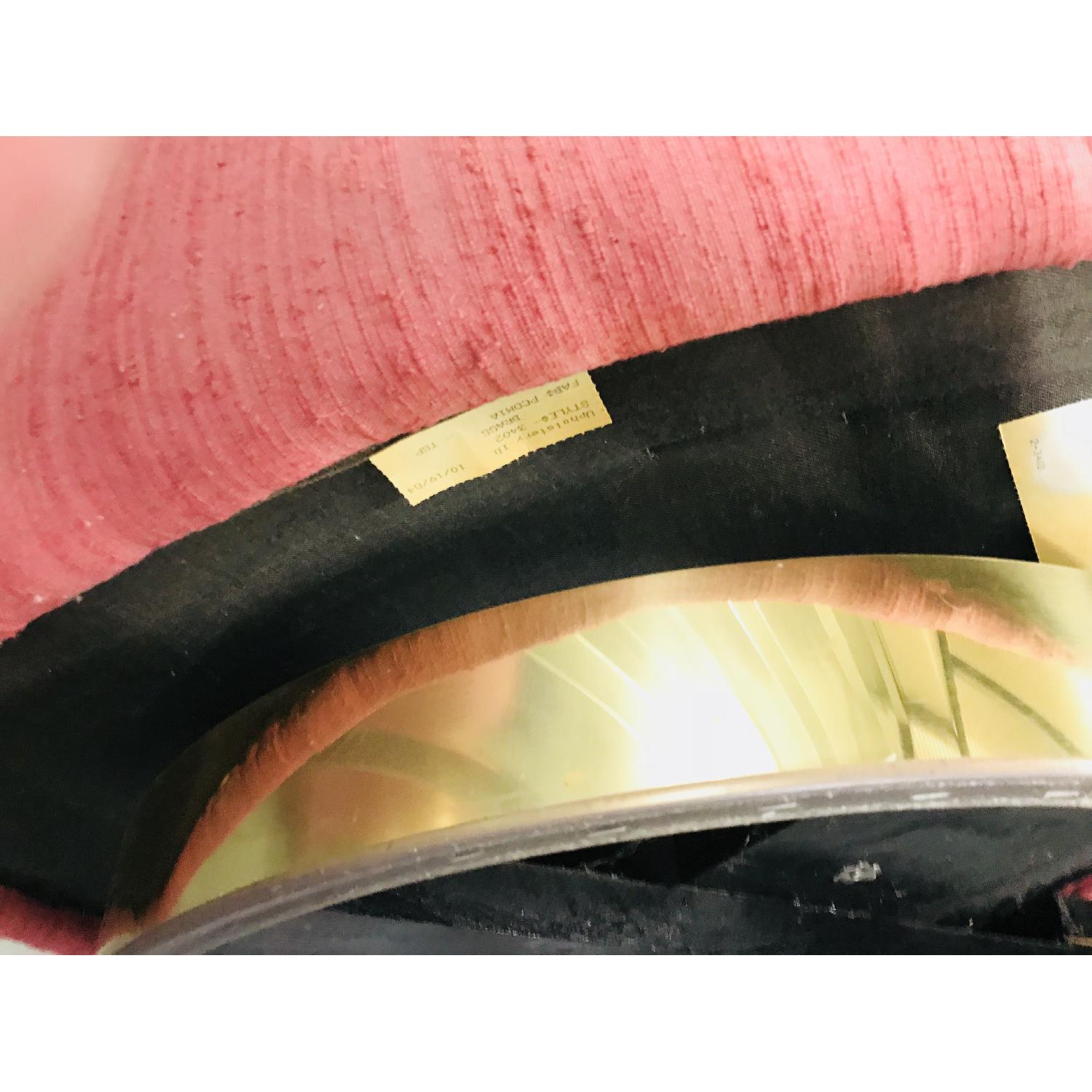 Vintage Milo Baughman Mid Century Pink Tufted Swivel Chair - image-28