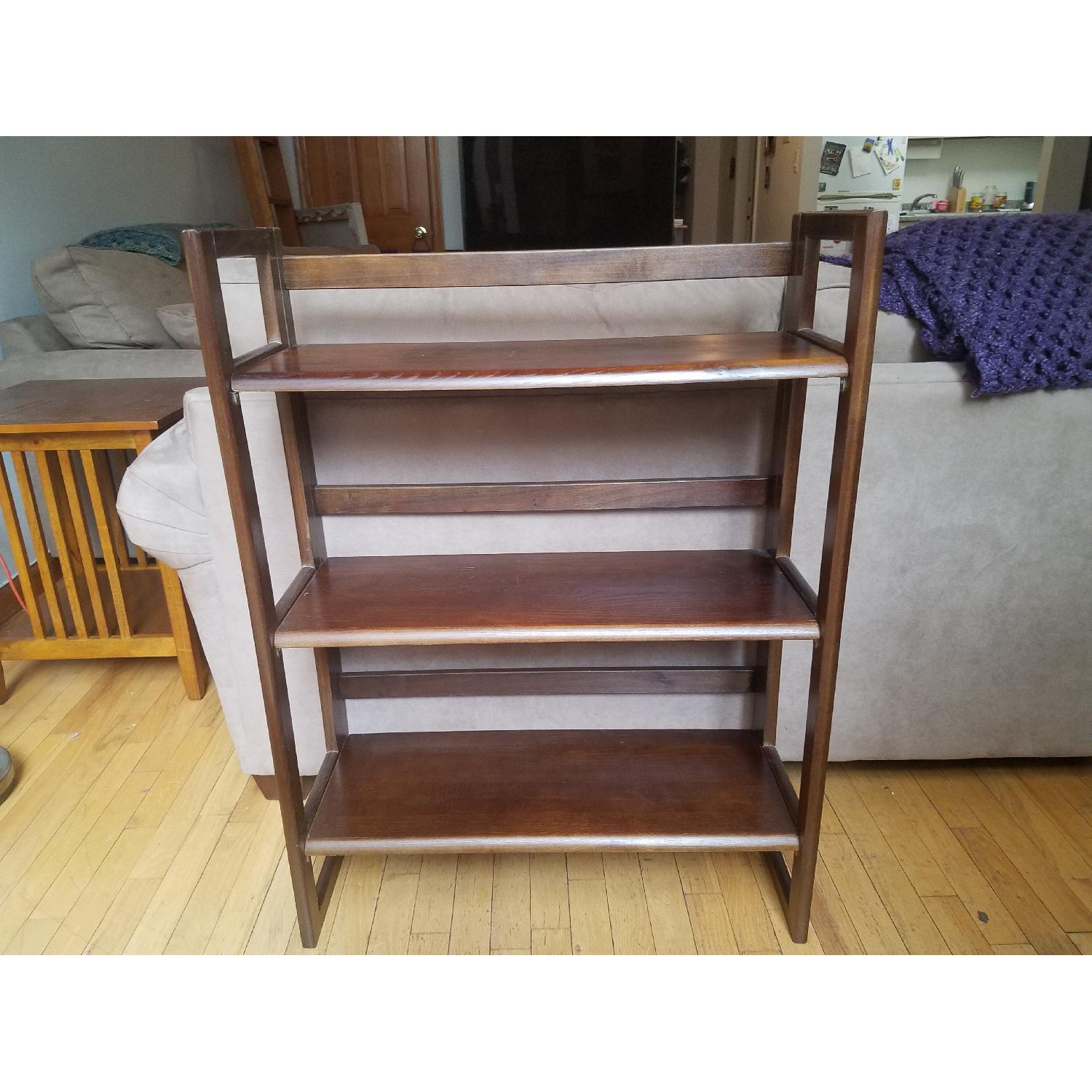 Dark Wood Shelving Unit AptDeco