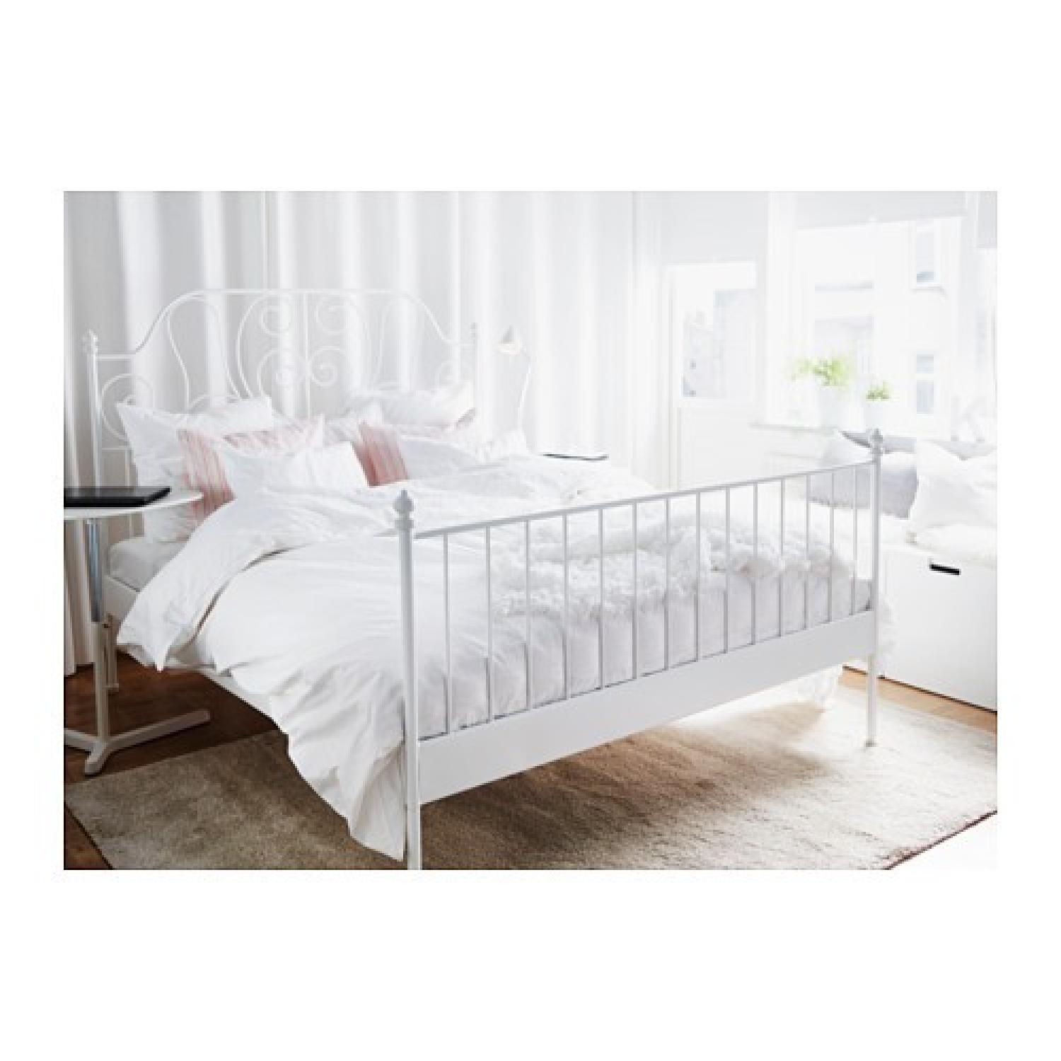 Ikea Leirvik Full-Size Bed Frame w/ Lonset Slat Base - image-2
