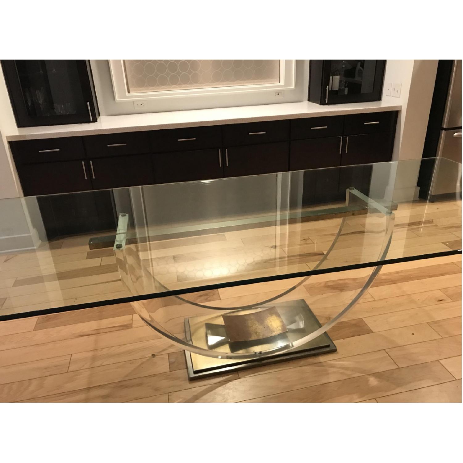 Maison Jansen 1930s Brass & Glass Dining Table - image-2