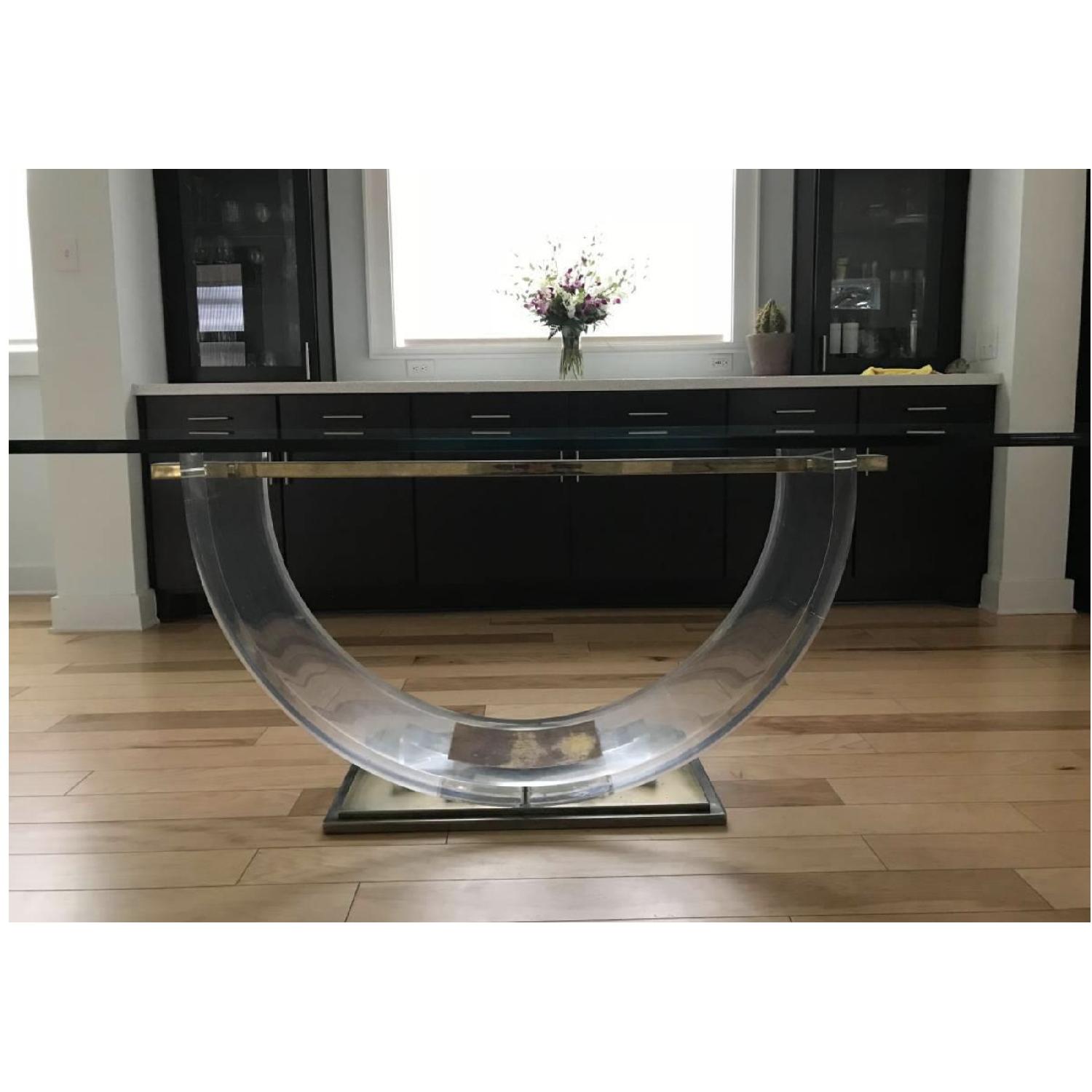Maison Jansen 1930s Brass & Glass Dining Table - image-3