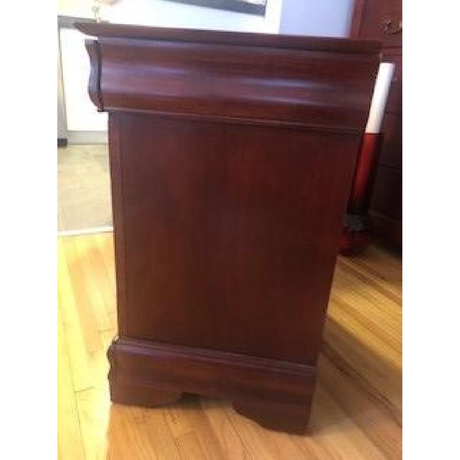 Wood Dark Cherry 3-Drawer Nightstand - image-3