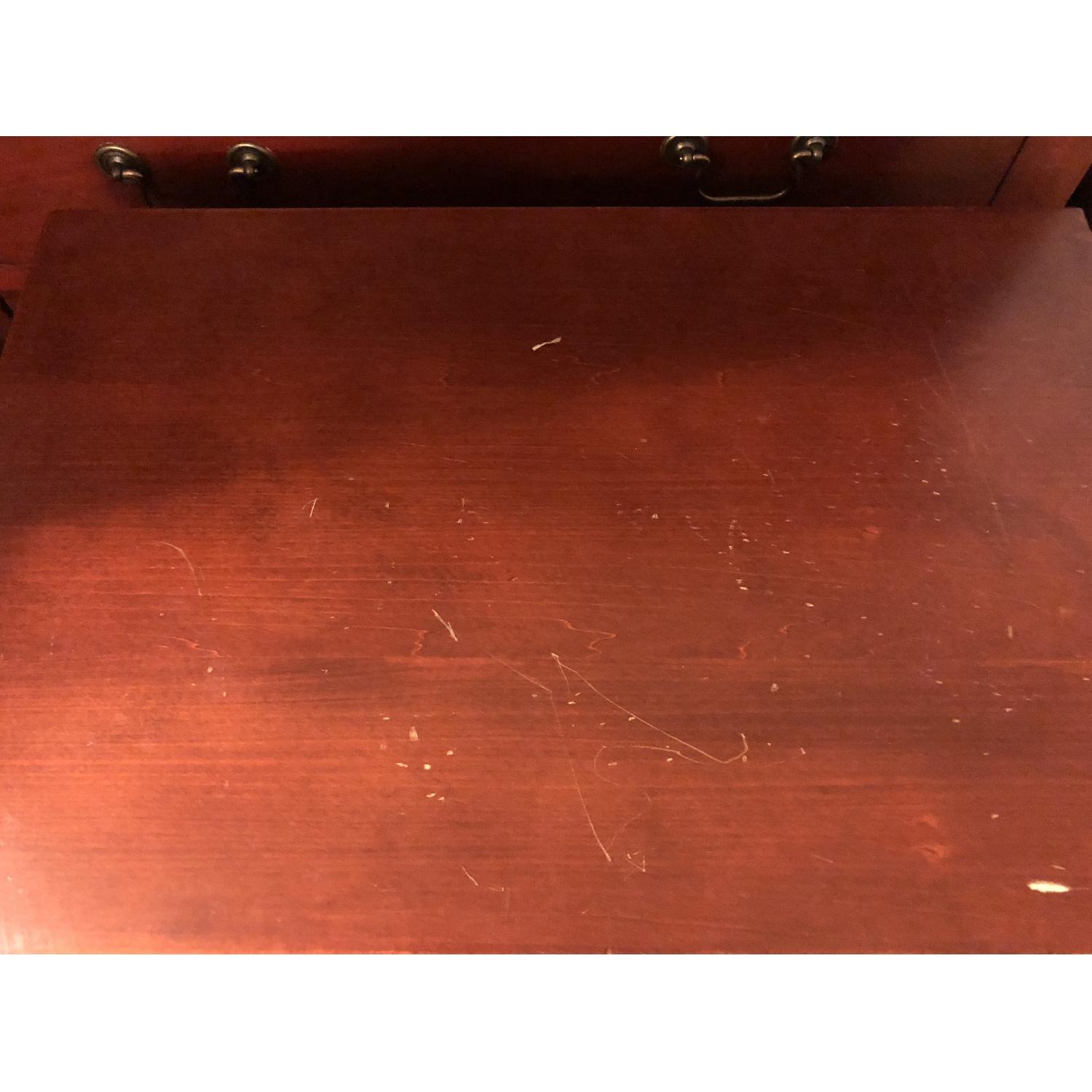 Wood Dark Cherry 3-Drawer Nightstand - image-5