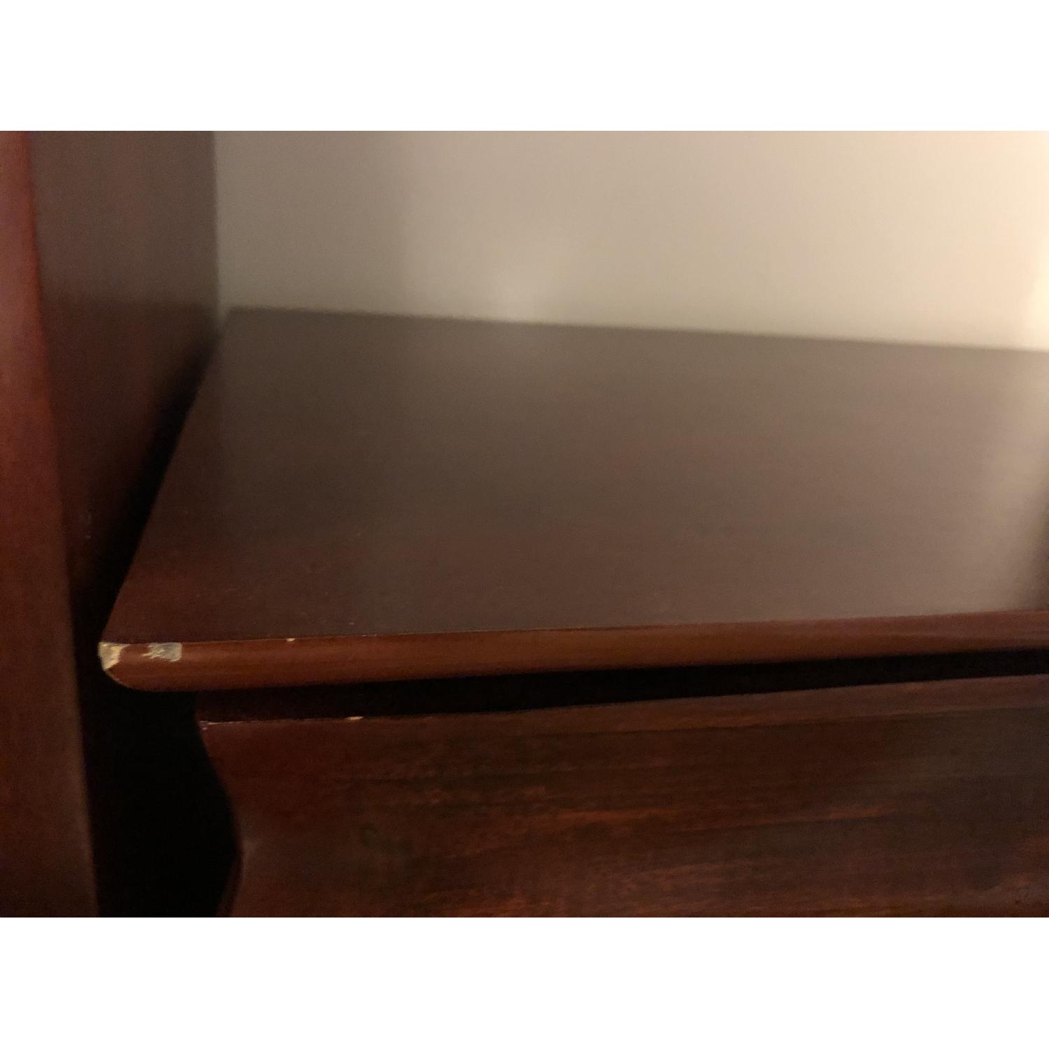 Wood Dark Cherry 3-Drawer Nightstand - image-7
