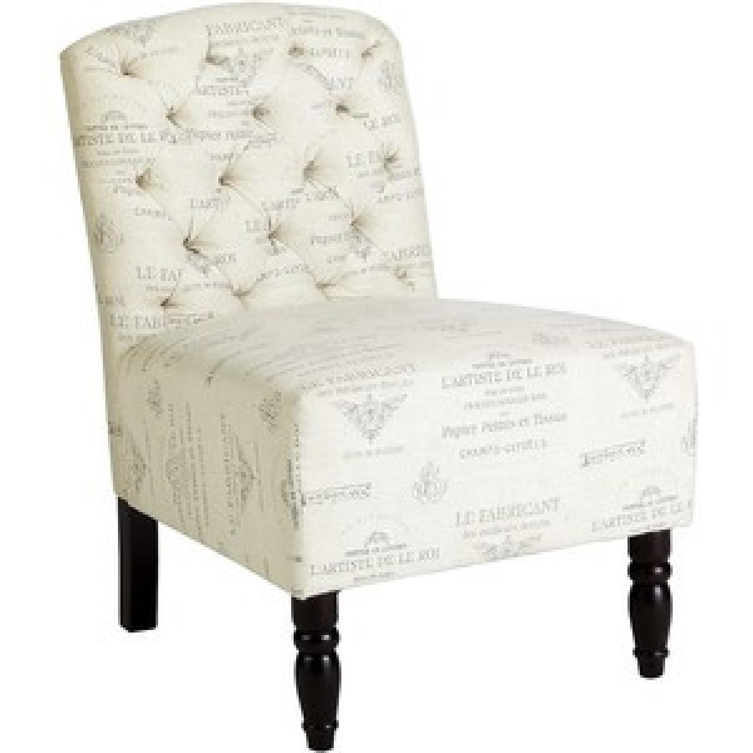 Pier 1 Josette French Script Accent Chair - AptDeco