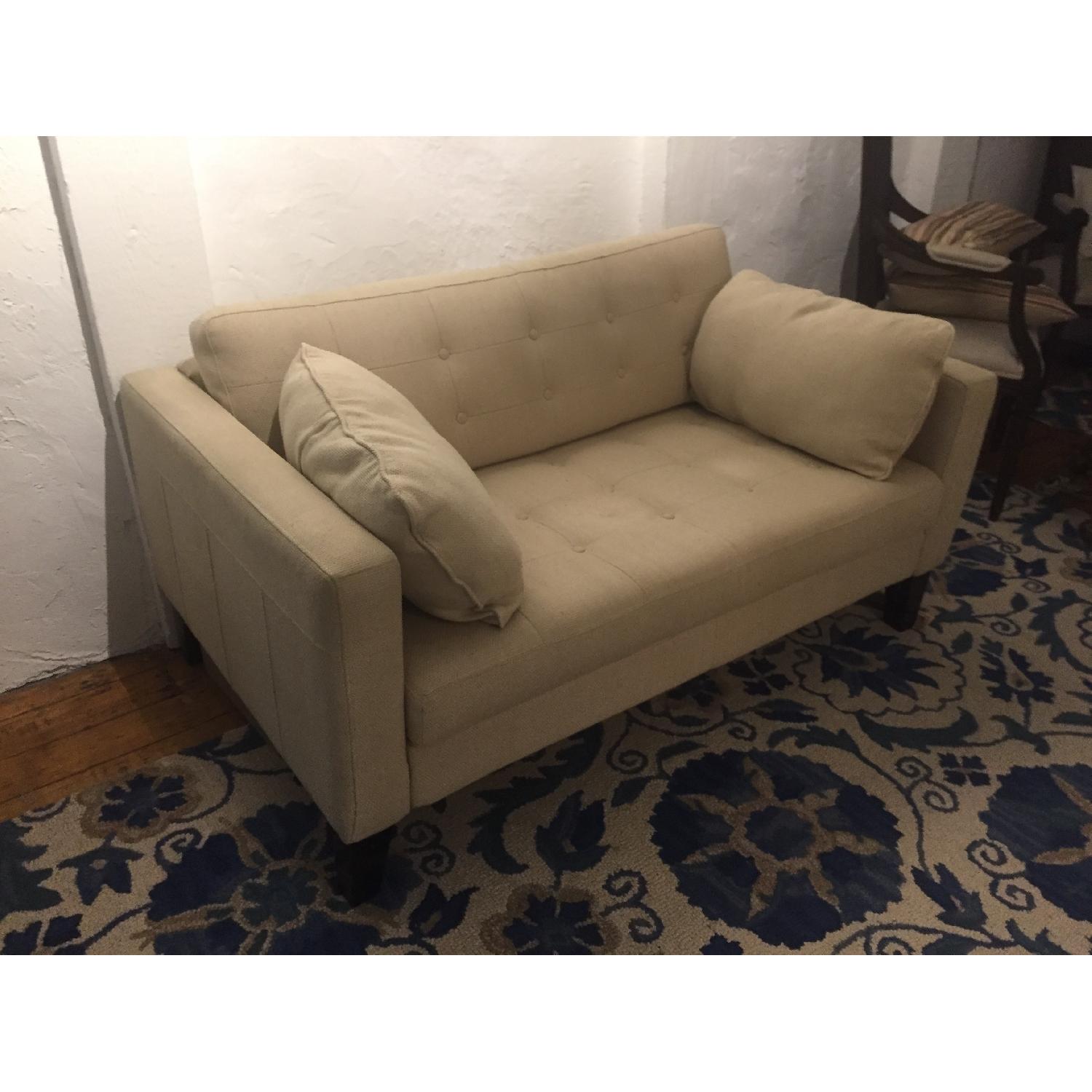 Mid Century Modern Loveseat w/ Removable Cushions - image-1