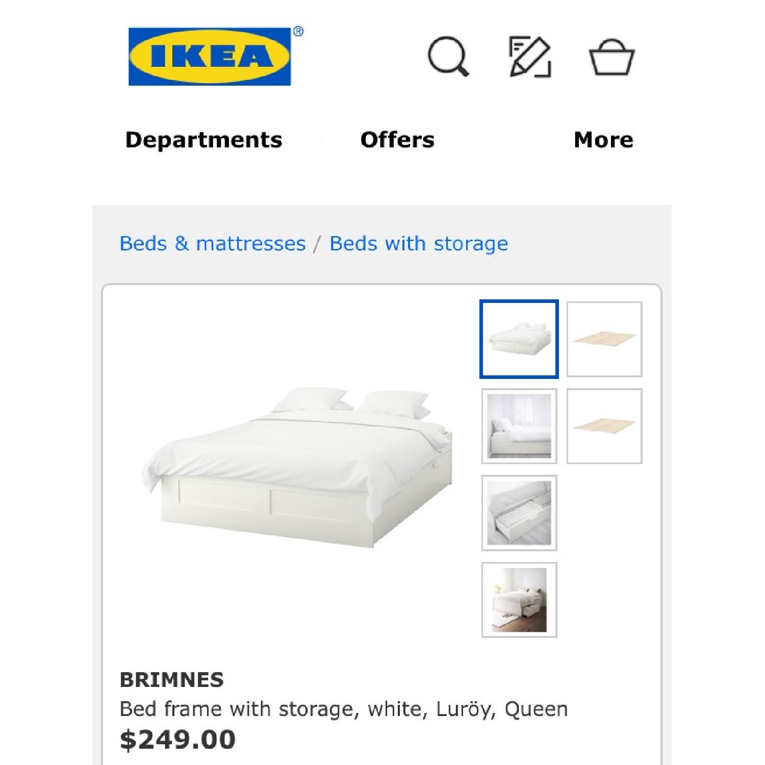 Ikea Brimnes Queen Storage Bed - image-4