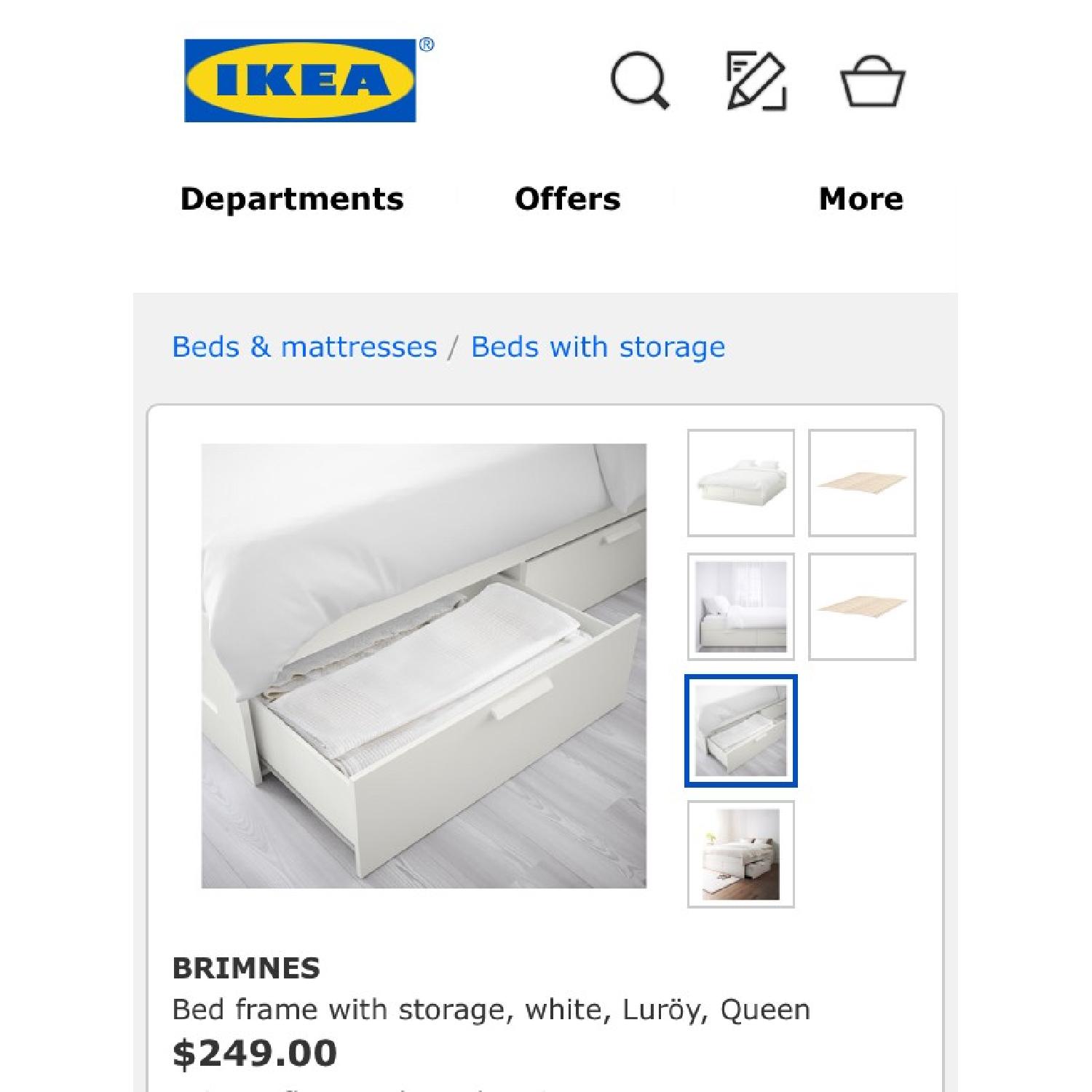 Ikea Brimnes Queen Storage Bed - image-7