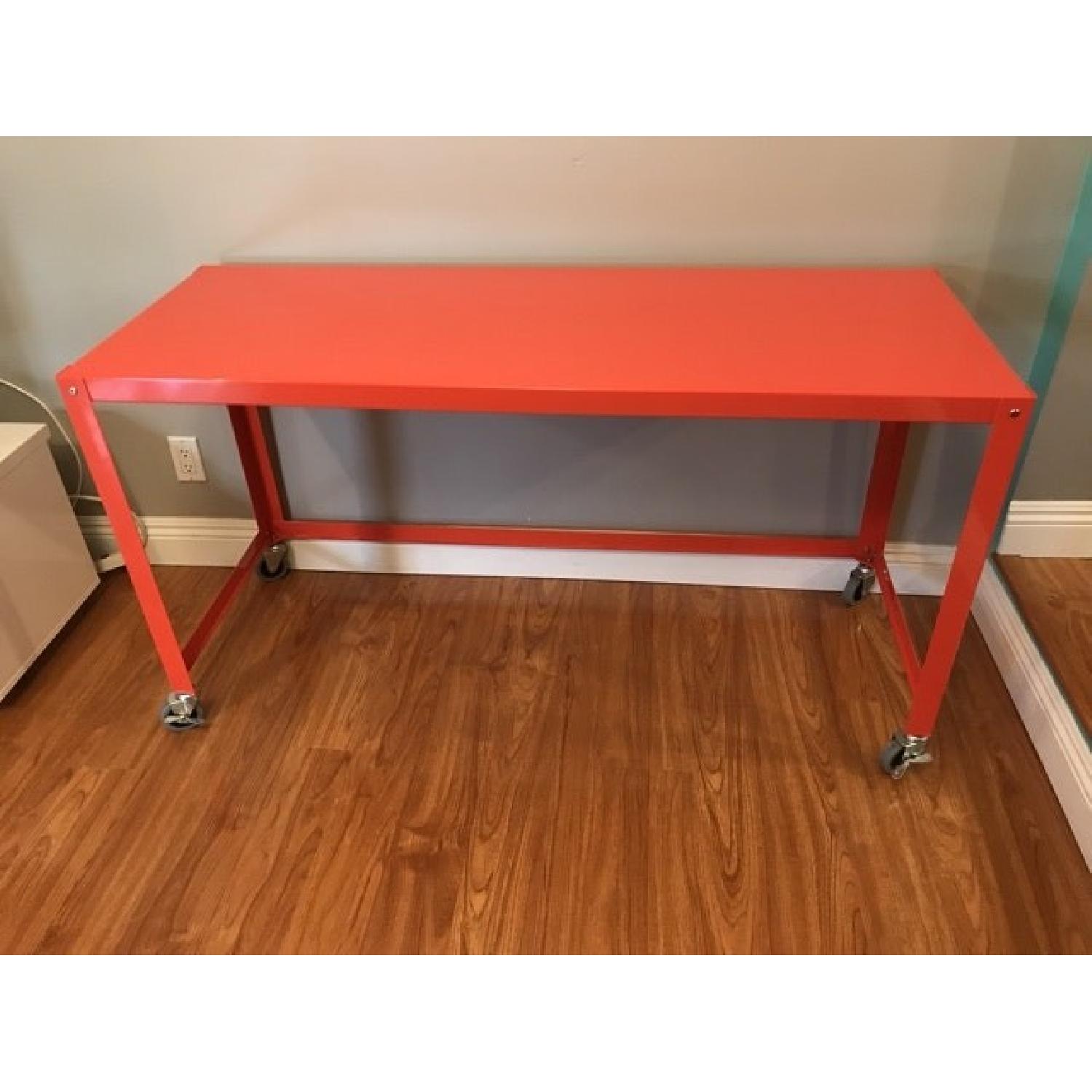 CB2 Orange/Red Go Cart Desk - image-1