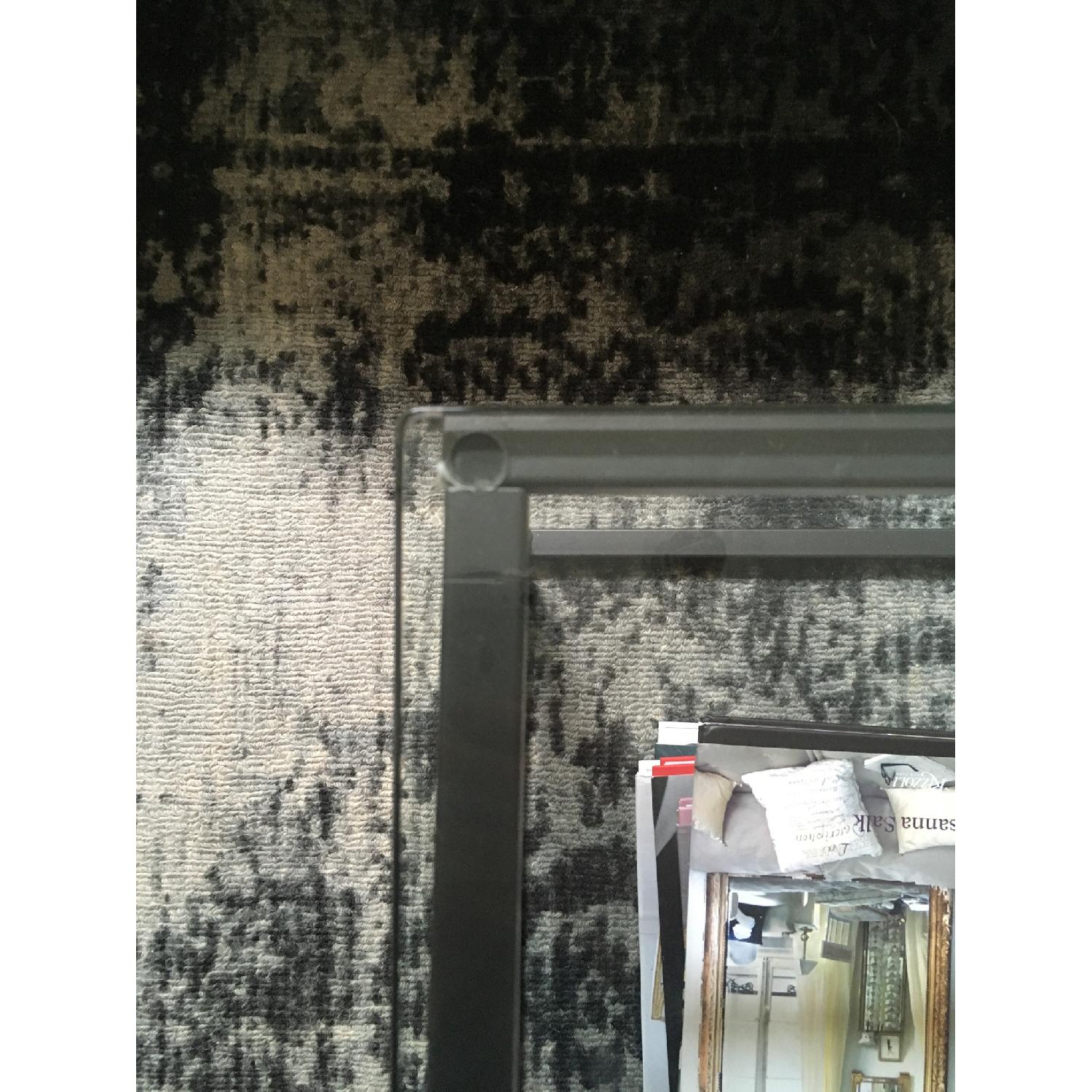 West Elm Box Frame Coffee Table in Glass/Antique Bronze - image-2