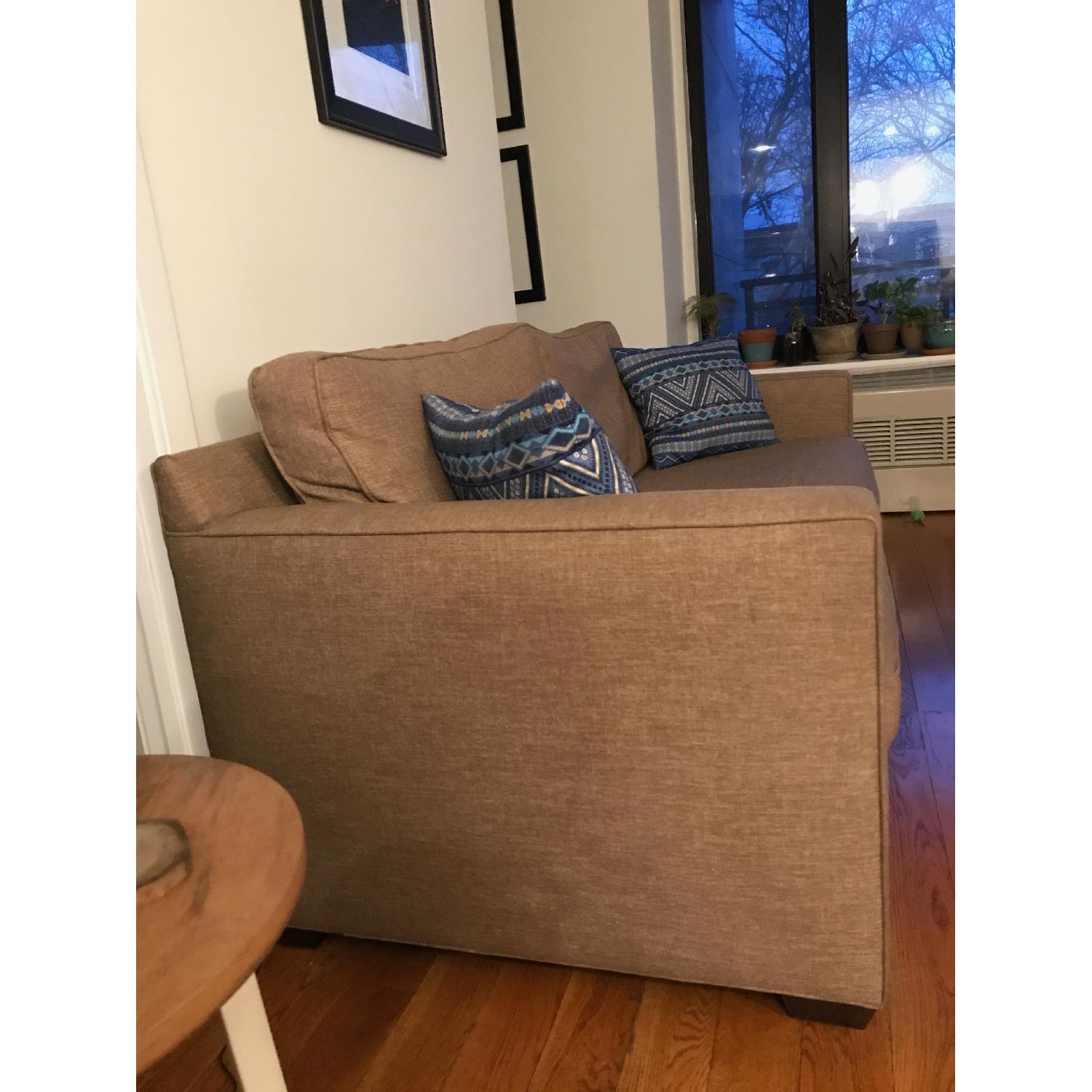 Crate & Barrel Davis Apartment Sofa & Storage Ottoman - image-4