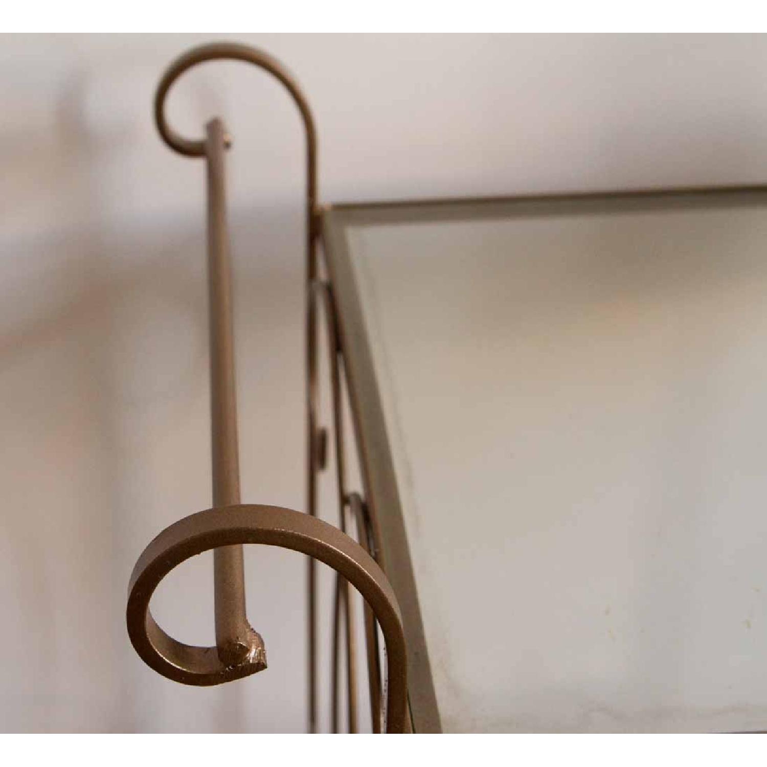Vintage Iron Bar Cart in Bronze Finish - image-4