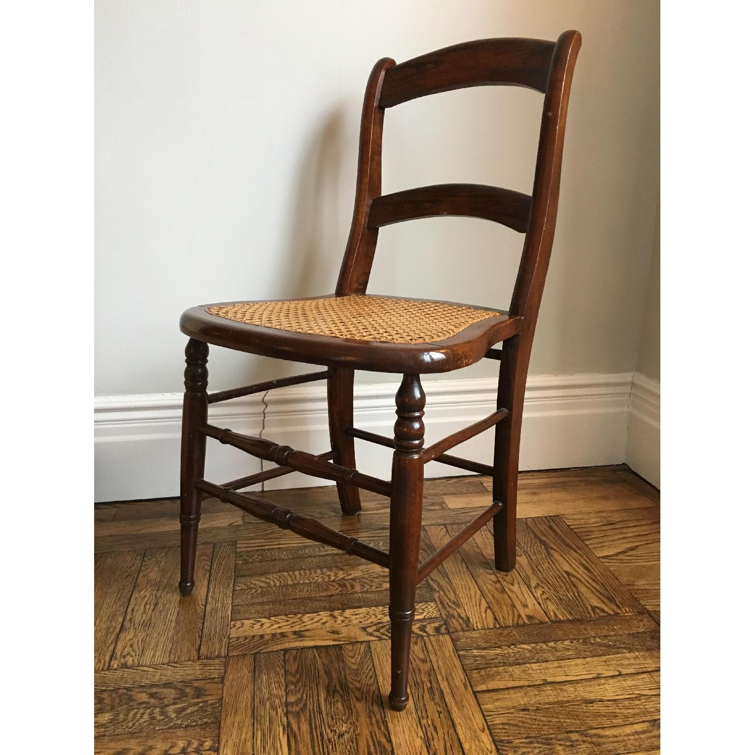 Antique Refurbished Cane Bottom Chair - image-2
