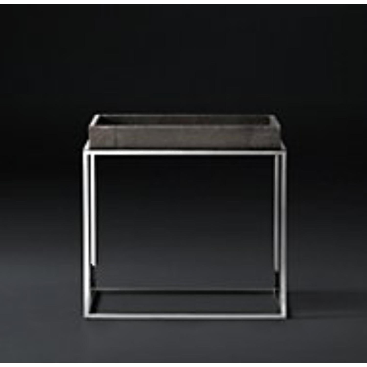 Restoration Hardware Shagreen Tray Rectangular Side Table - image-1