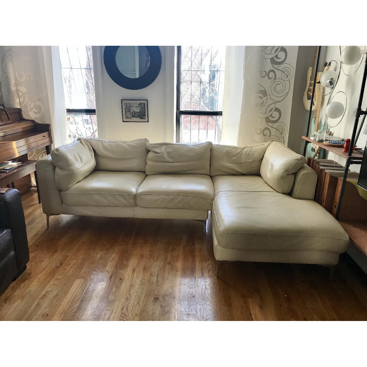 Design Within Reach Nicoletti Leather Sectional Sofa - image-1