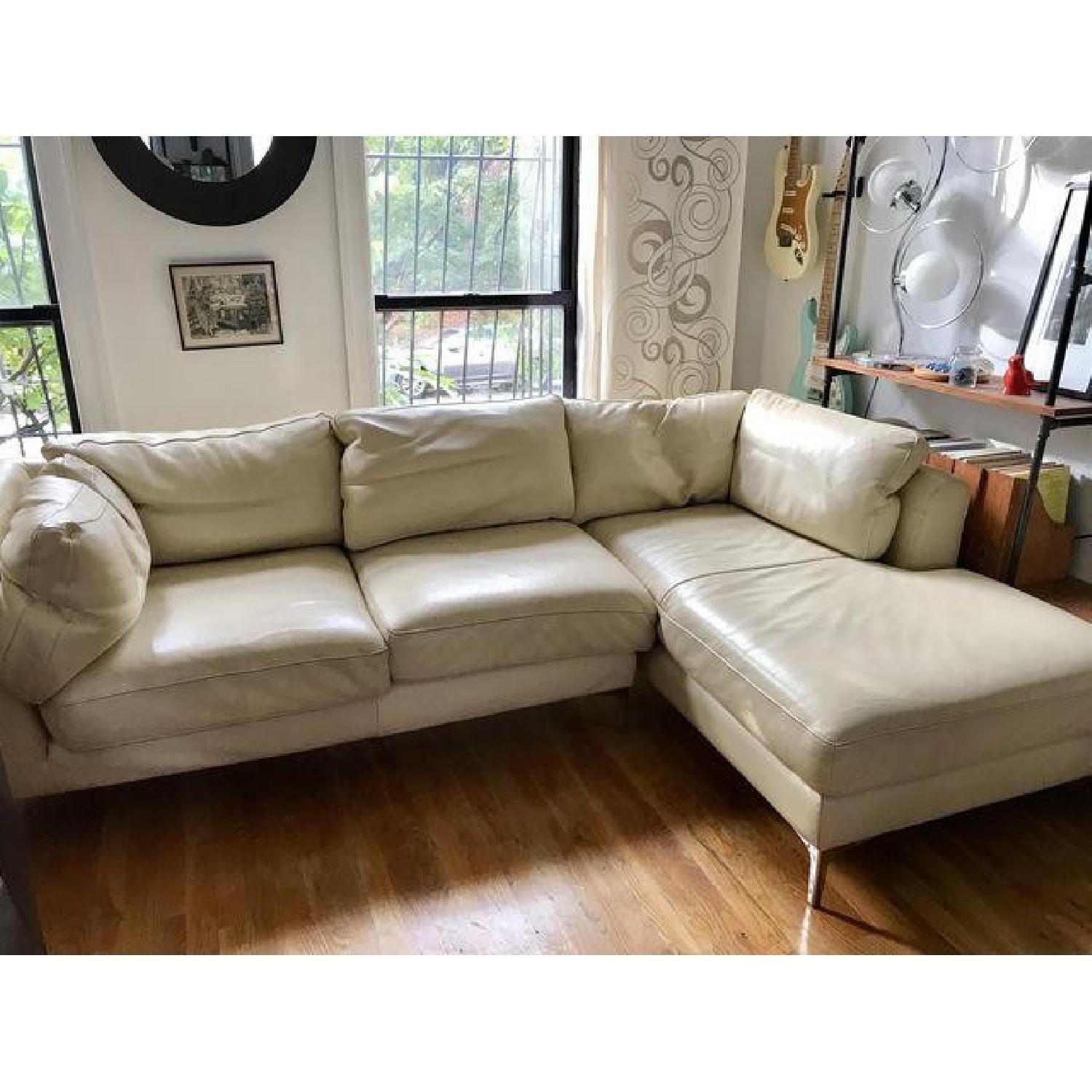 Design Within Reach Nicoletti Leather Sectional Sofa - image-2