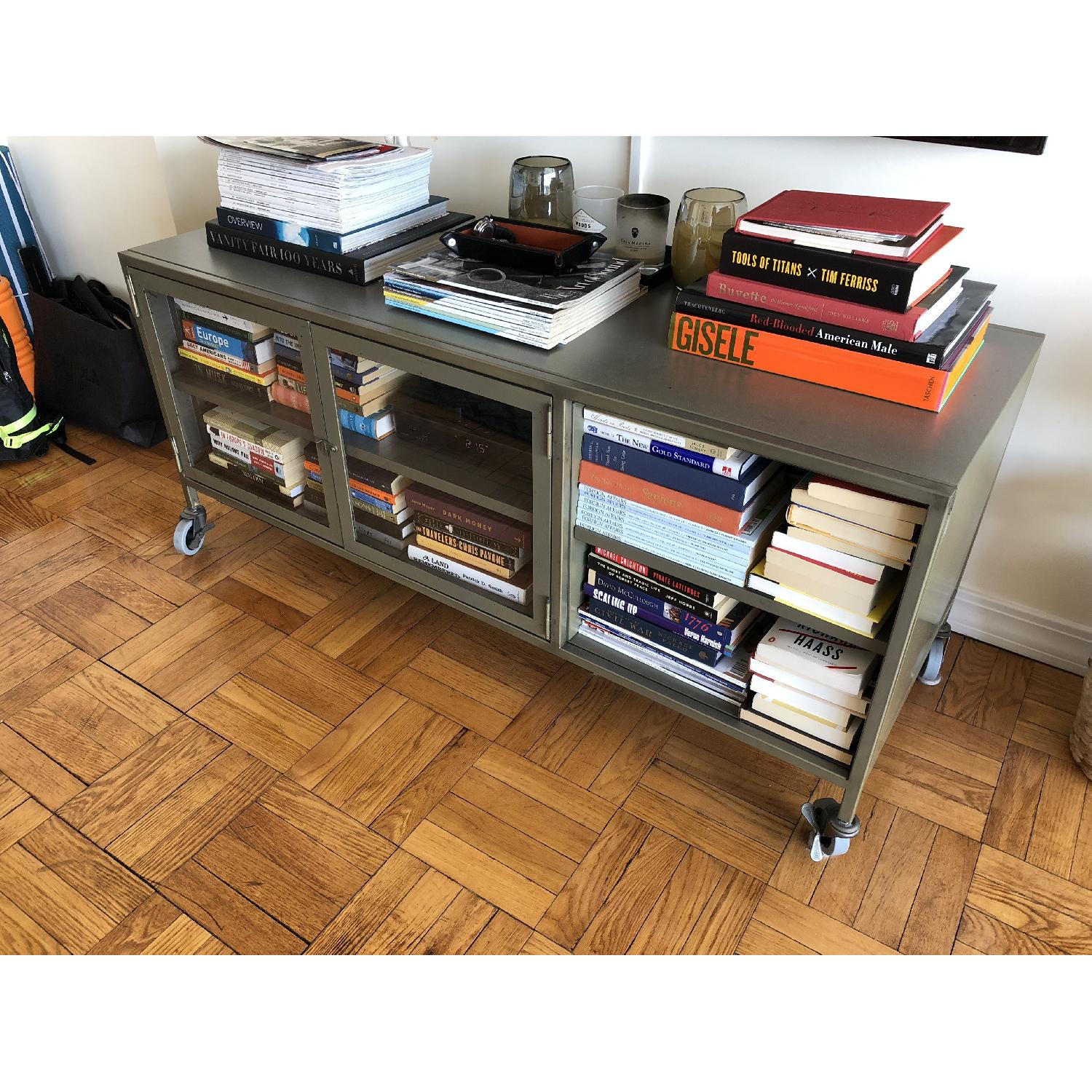 West Elm Modern Industrial Metal Media Console - image-2