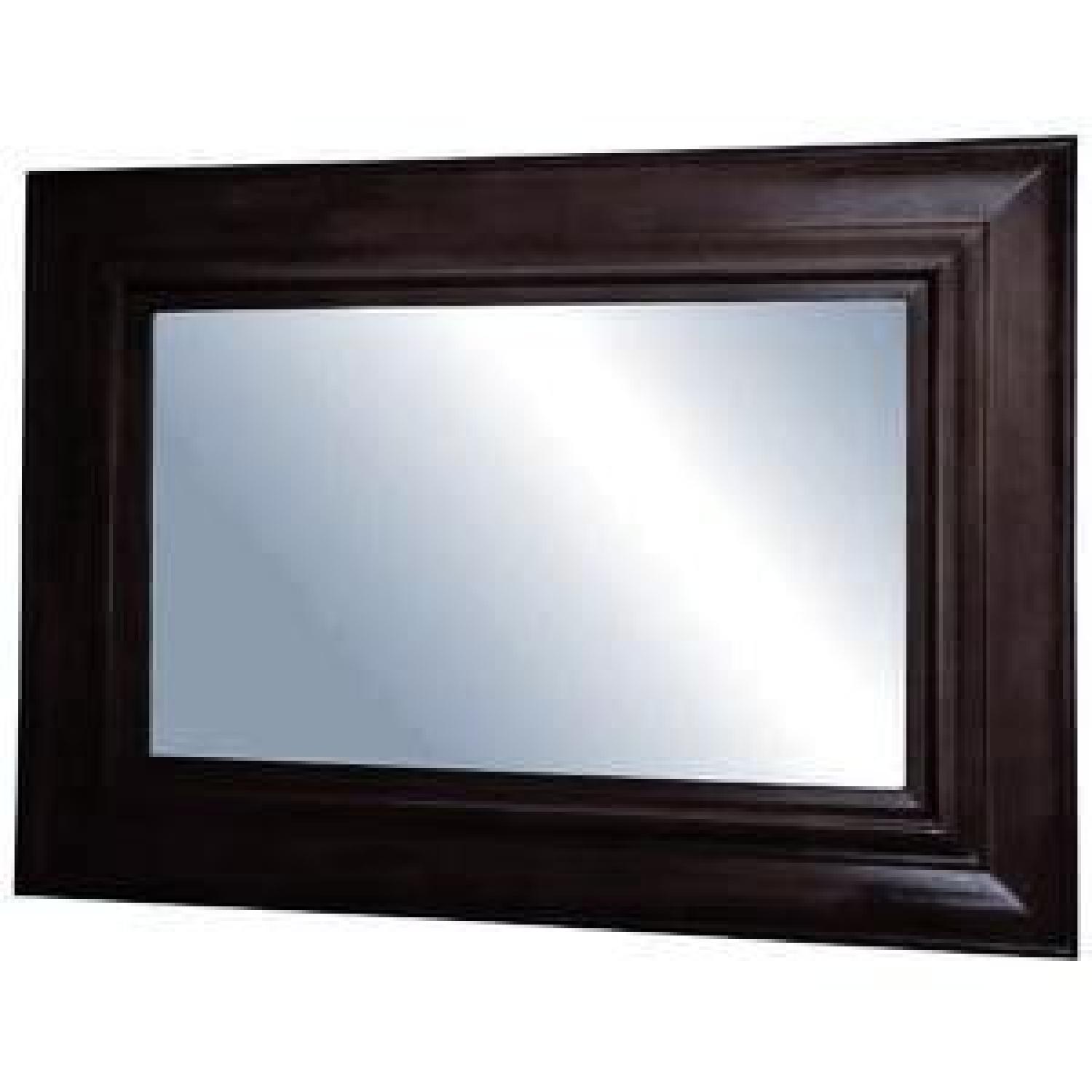 Pottery Barn Black Wood Frame Mirror - image-1