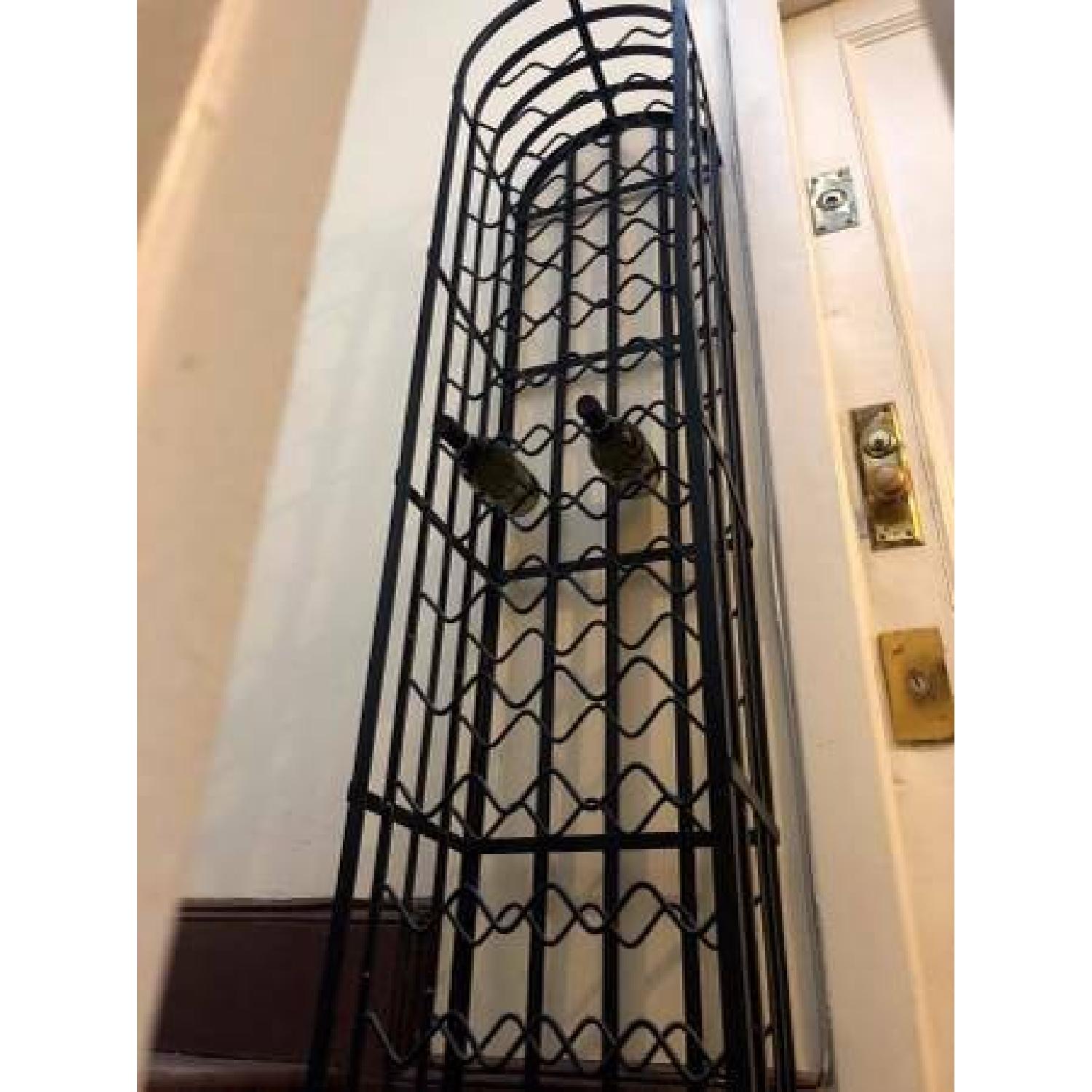 Modern Black Metal Tall Wine Rack - image-1