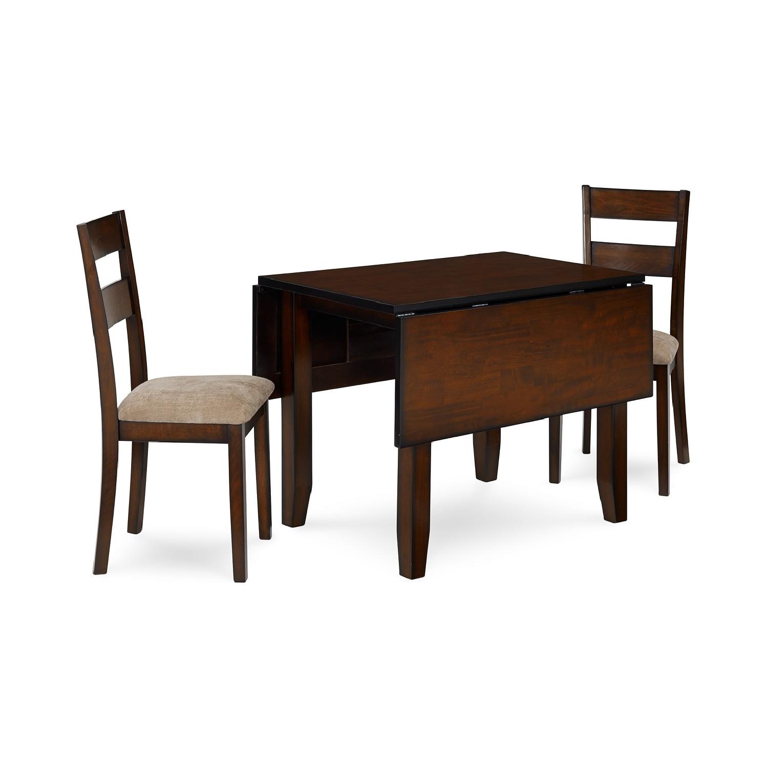 Macy's Wood Drop Leaf Dining Table w/ 2 Chairs - image-5