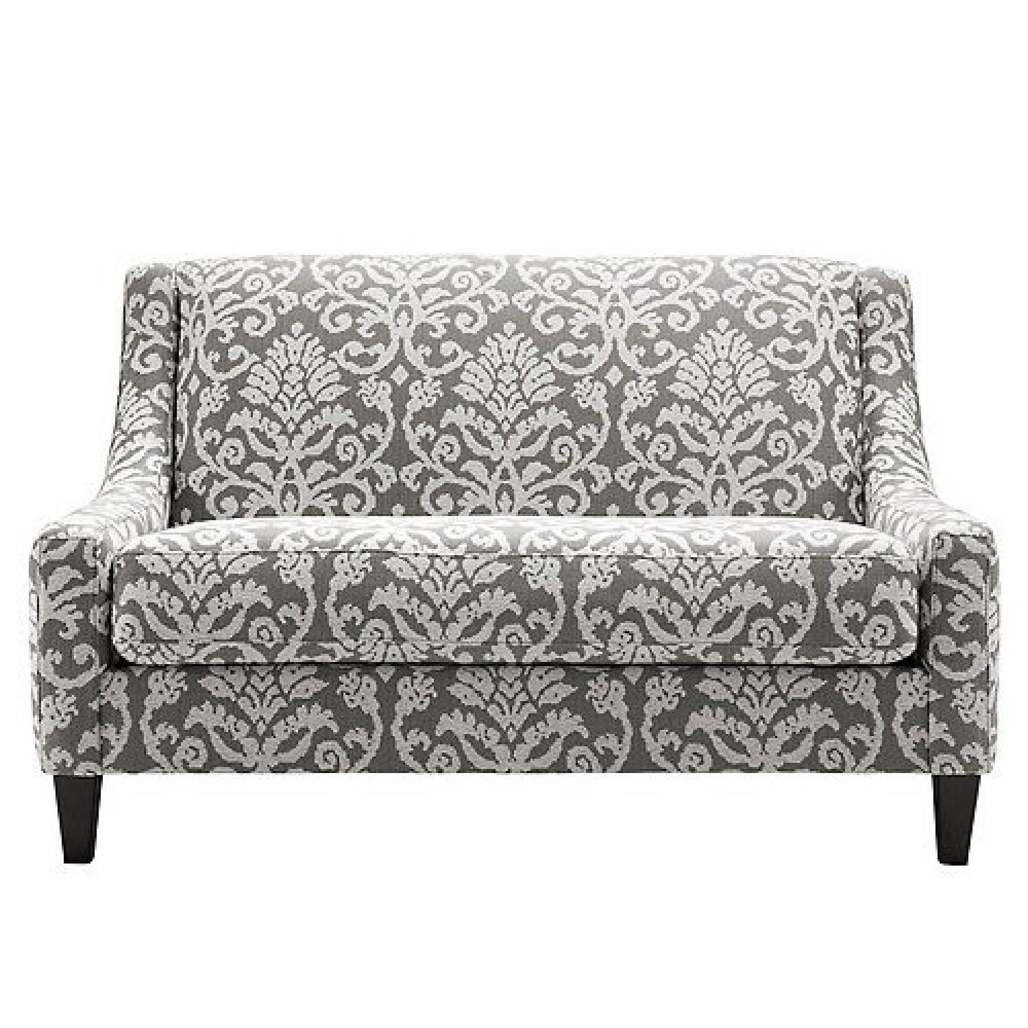 Raymour & Flanigan Anastasia Settee in Pewter - image-0