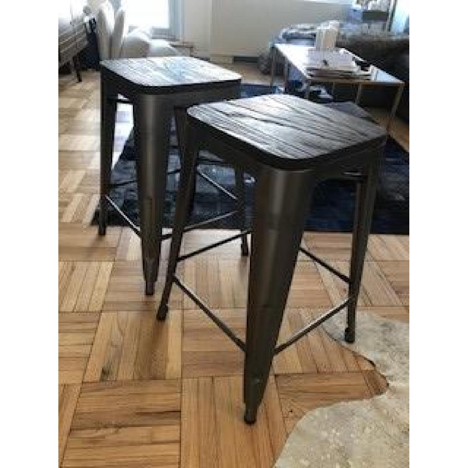 Target Hampden Industrial Wood Top Metal Counter Stool - image-3