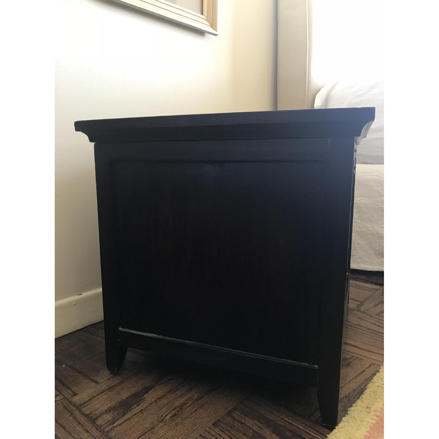 Dark Brown Rustic Wood Night Table - image-3