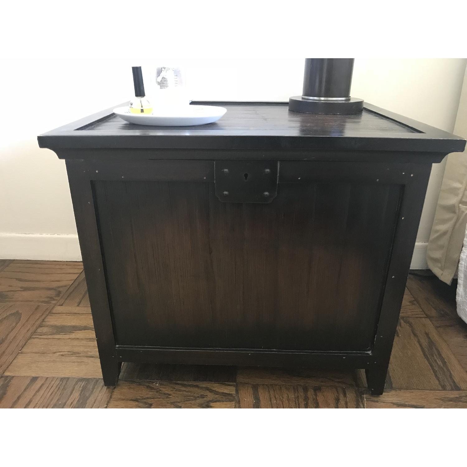 Dark Brown Rustic Wood Night Table - image-4