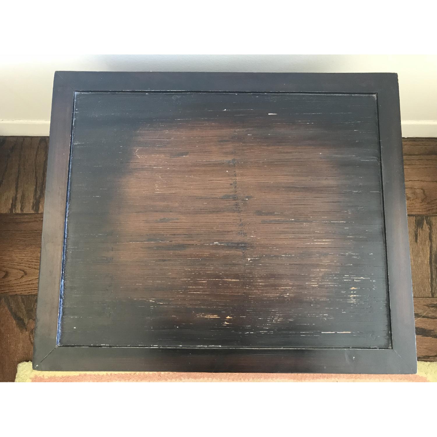 Dark Brown Rustic Wood Night Table - image-5