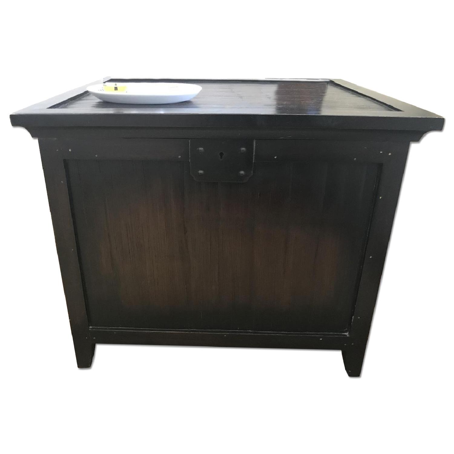 Dark Brown Rustic Wood Night Table - image-0