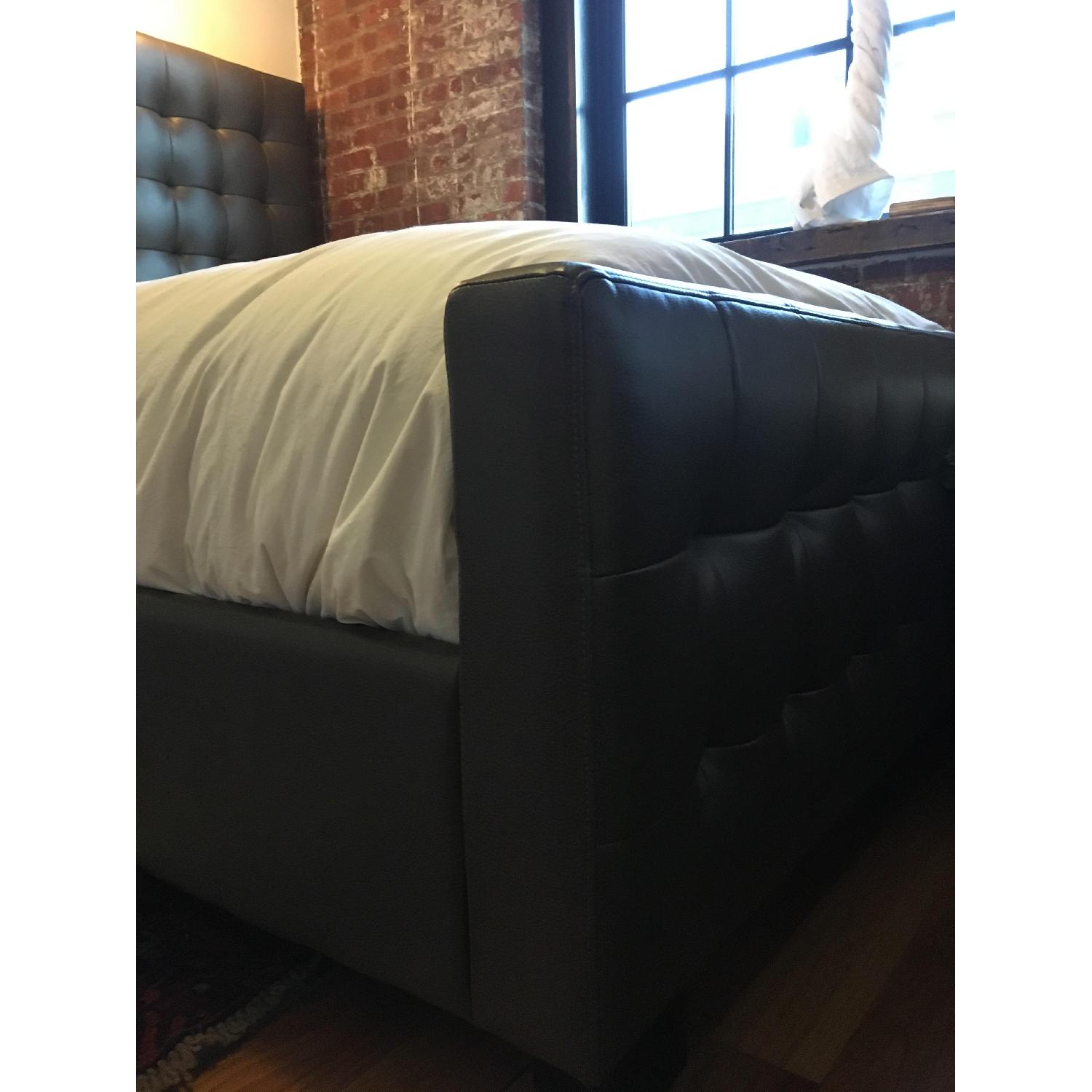 Z Gallerie Tall Leather Queen Bed Frame AptDeco