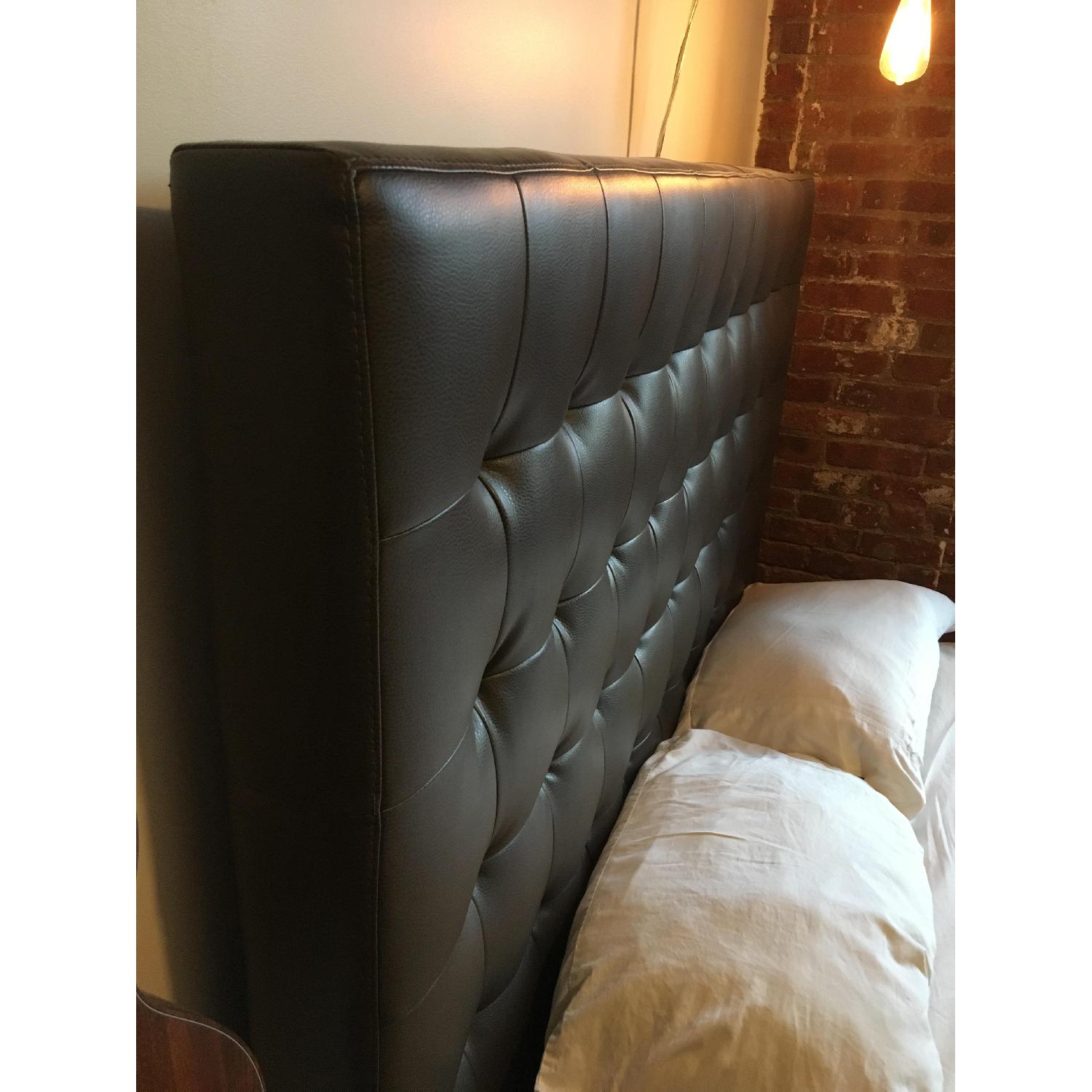 Z Gallerie Tall Leather Queen Bed Frame AptDeco