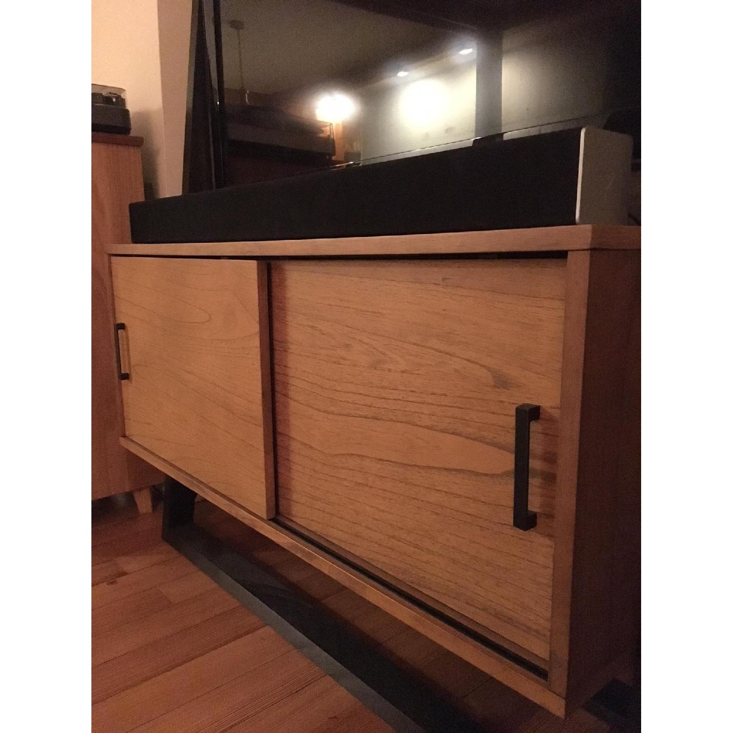 West Elm Ladder Shelf Media Console AptDeco