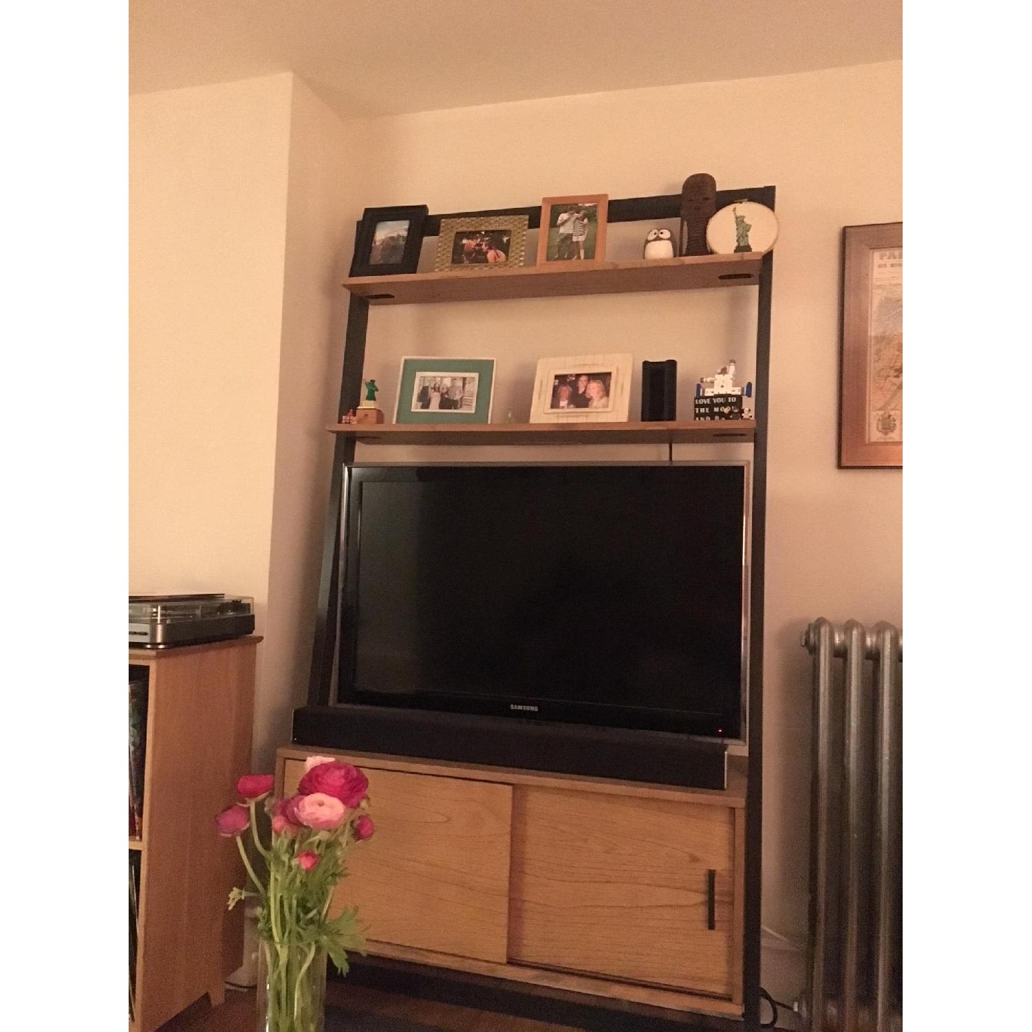 West Elm Ladder Shelf Media Console AptDeco