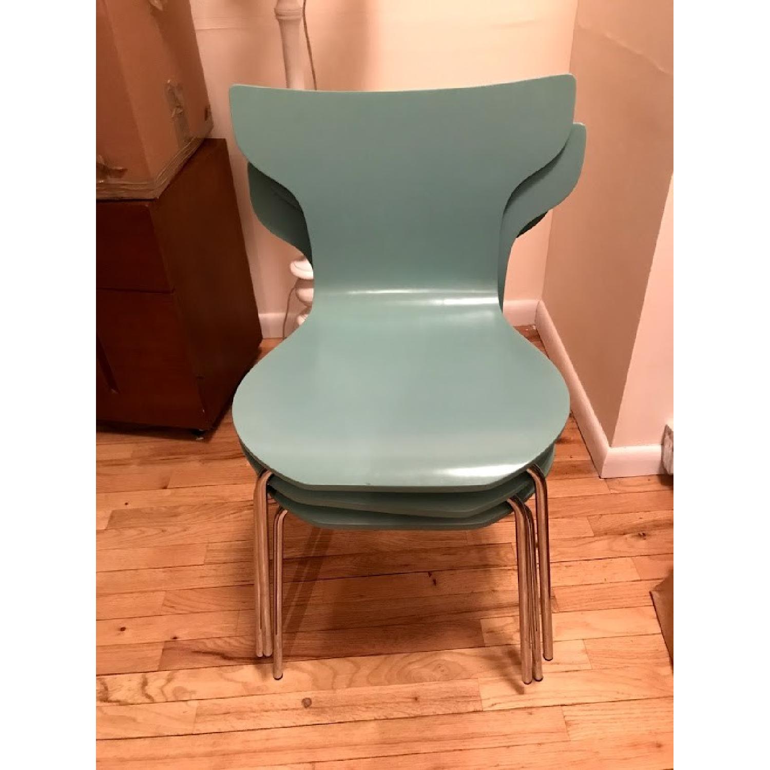 CB2 Toro Light Blue Teal Chair - image-1