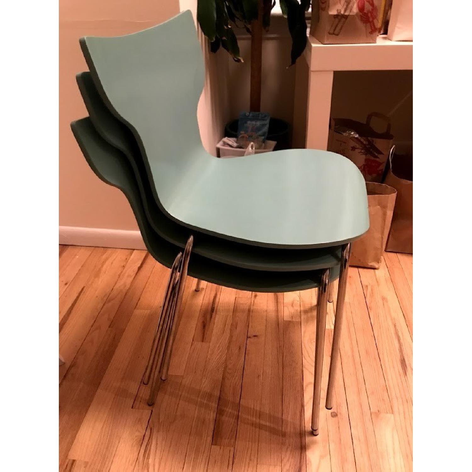 CB2 Toro Light Blue Teal Chair - image-2