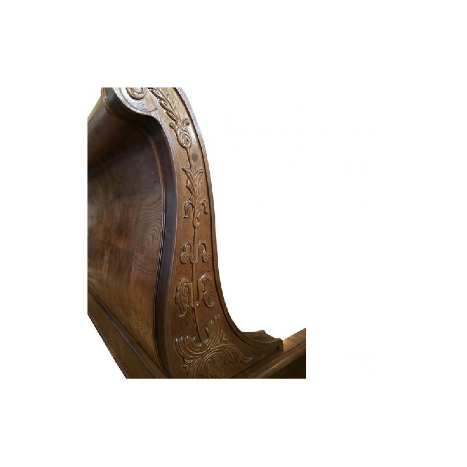Henredon Charles X Burl Wood King Sleigh Bed - image-5