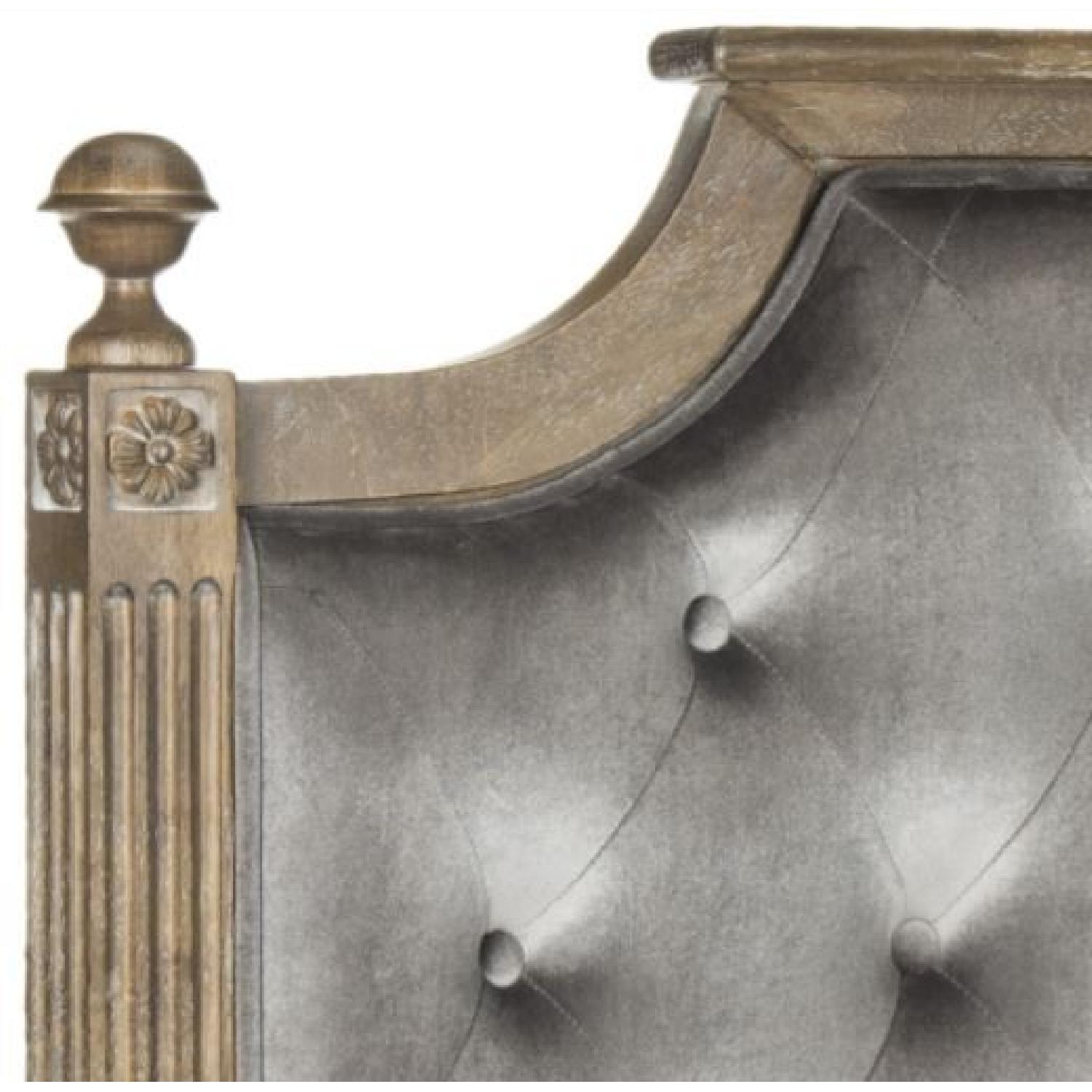Safavieh Tufted Velvet Rustic Oak & Grey Full Headboard - image-2