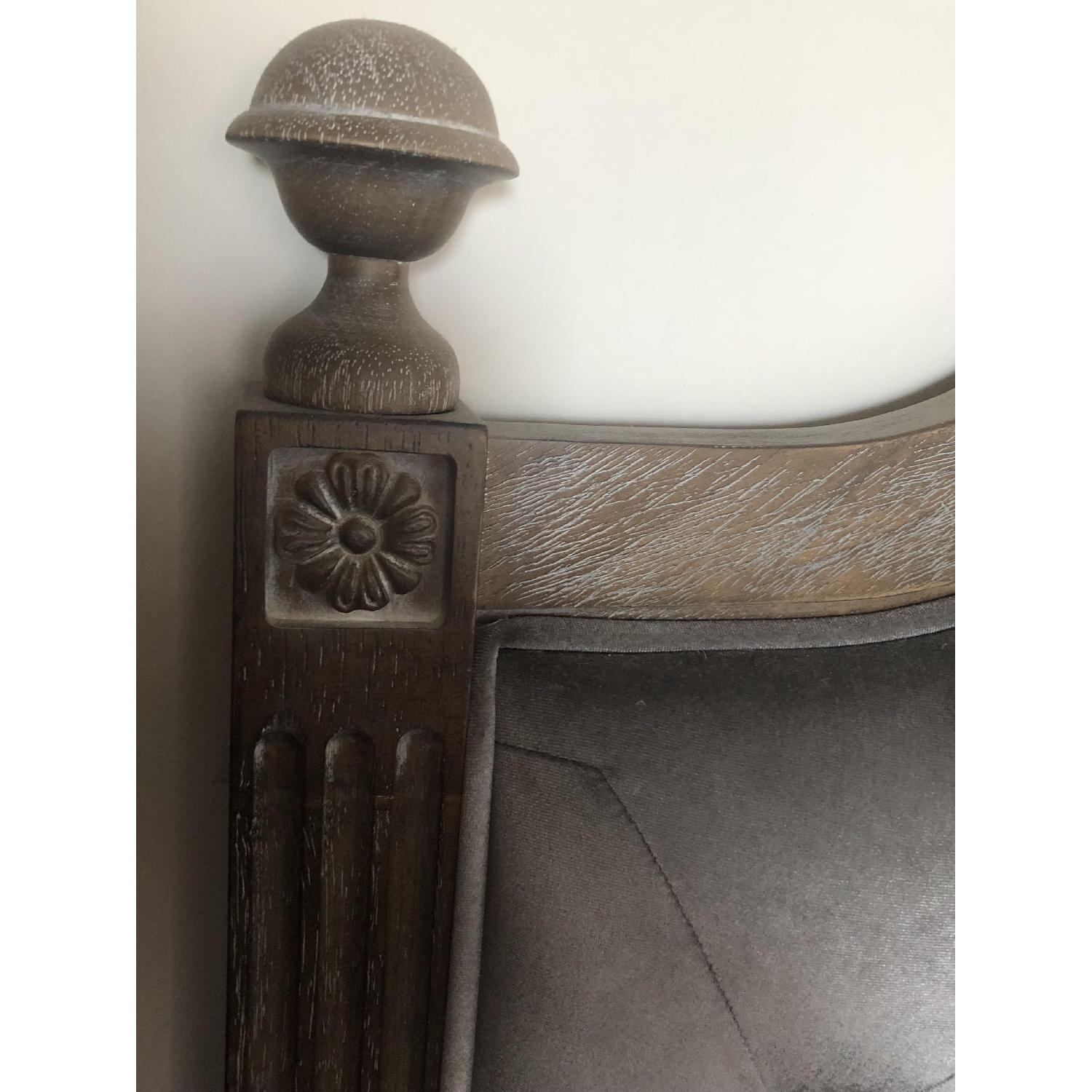 Safavieh Tufted Velvet Rustic Oak & Grey Full Headboard - image-7