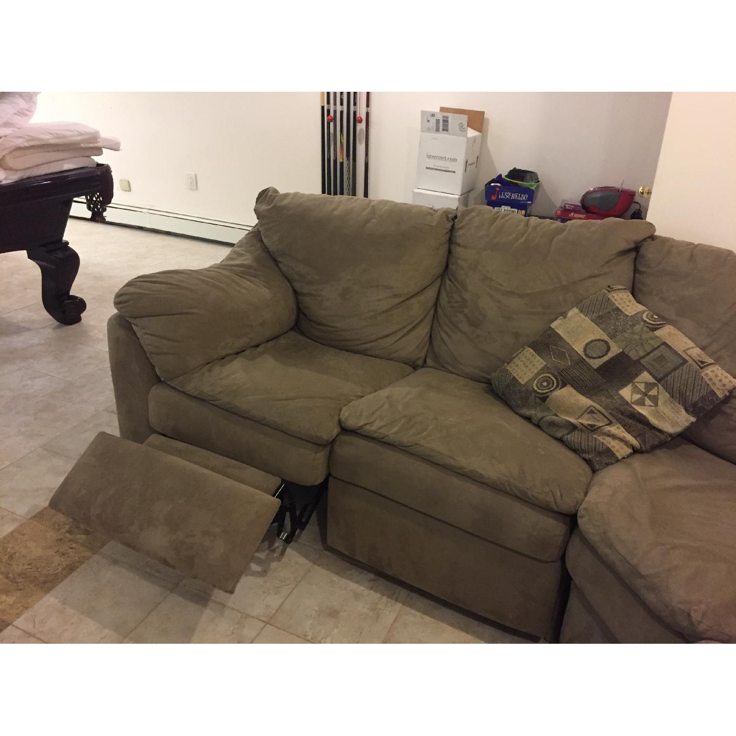 Green Microsuede 3-Piece Sectional Sofa - image-1