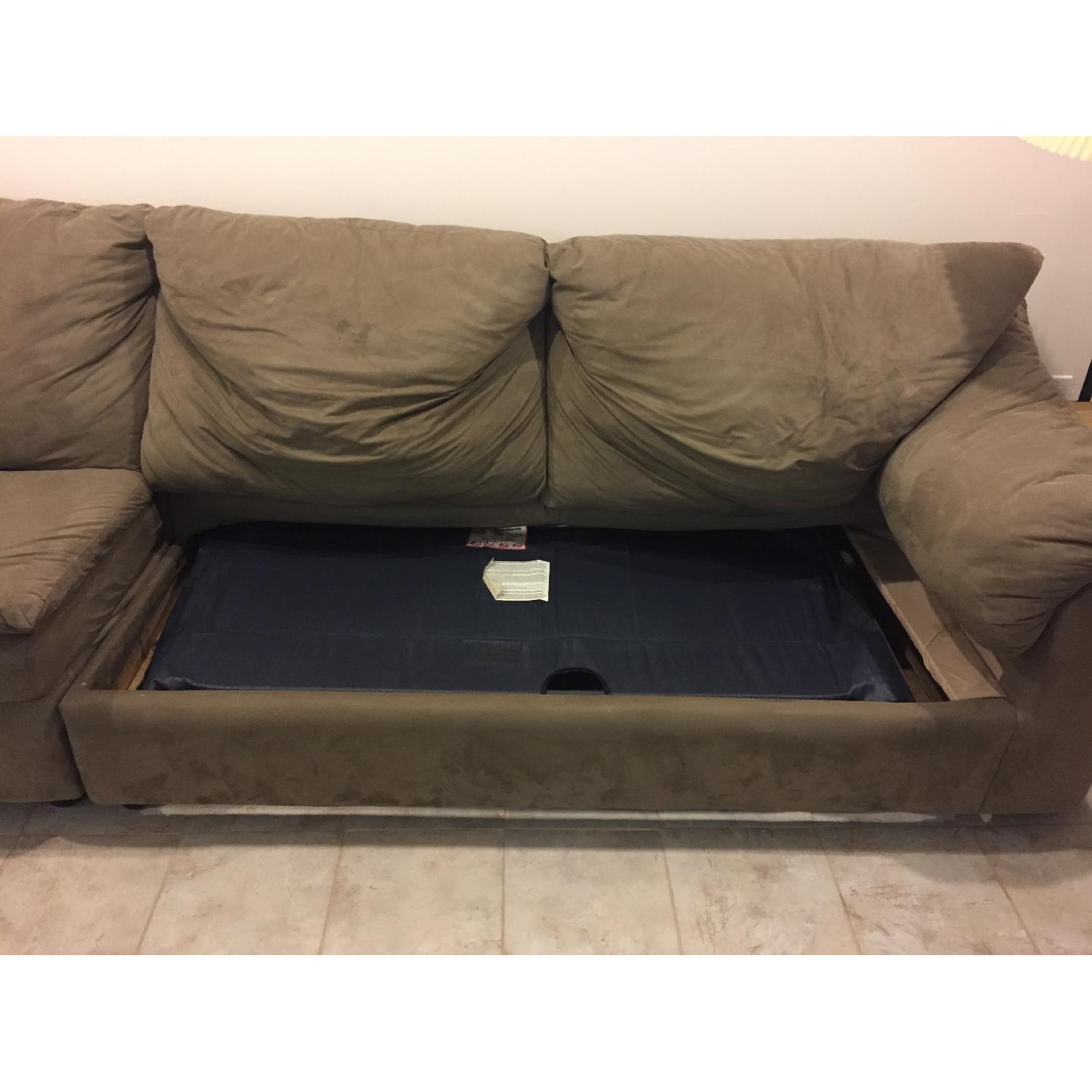 Green Microsuede 3-Piece Sectional Sofa - image-4