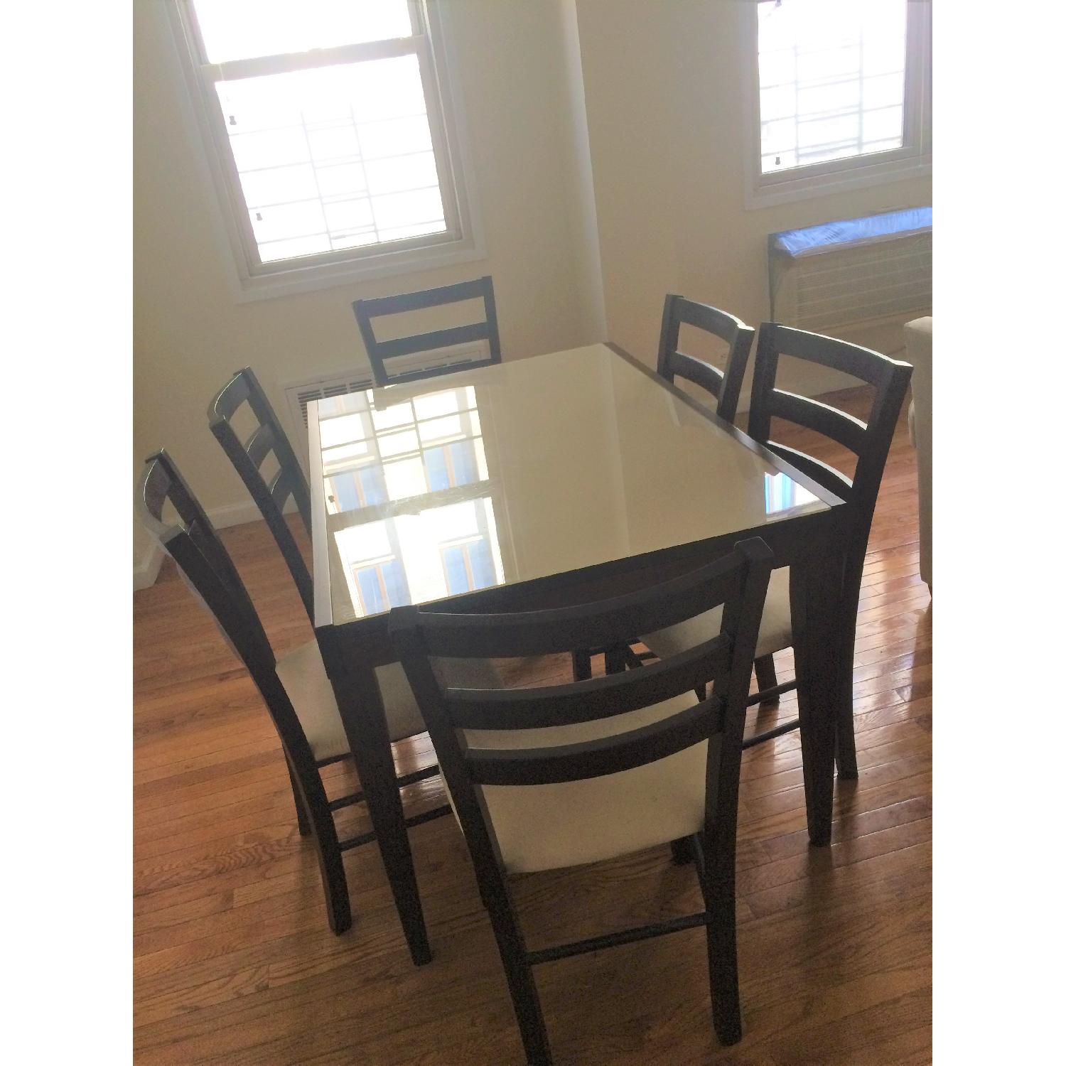 Macy's Cafe Latte Dining Table w/ 6 Chairs - image-2